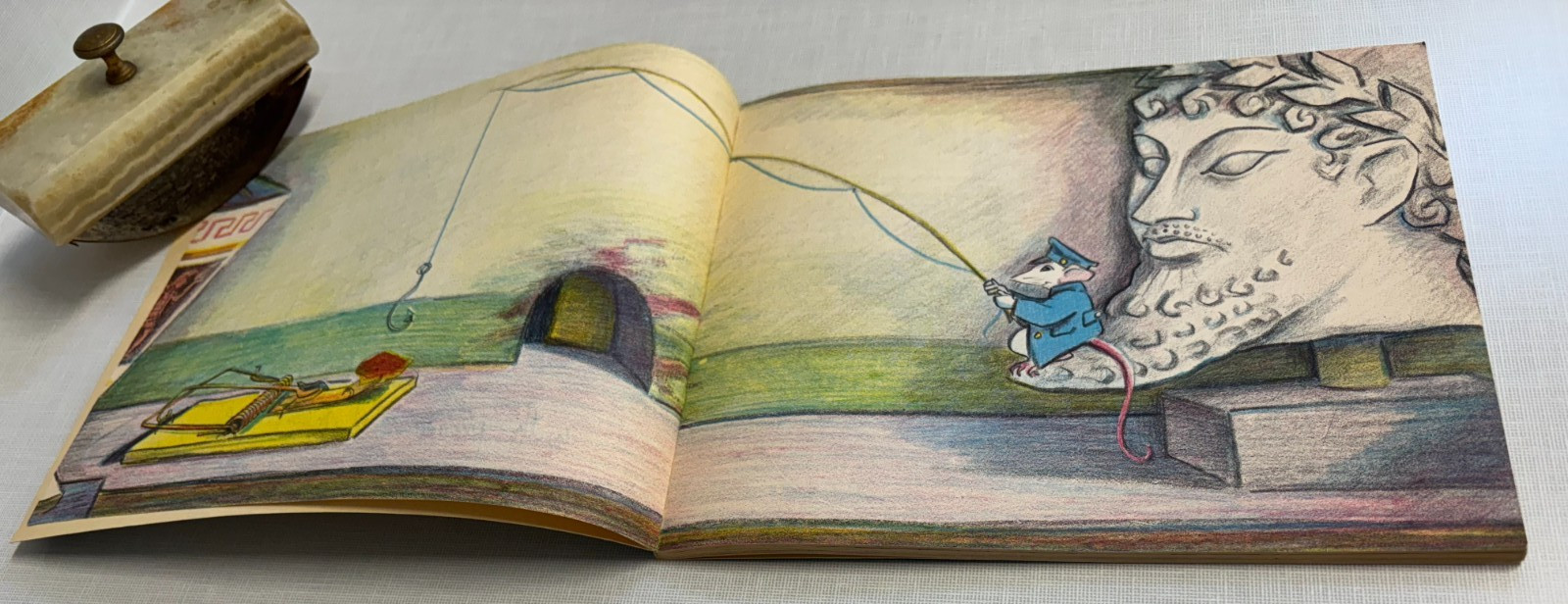 Norman The Doorman Don Freeman SIGNED drawing gifted mouse doorman VG 69 trd pbk