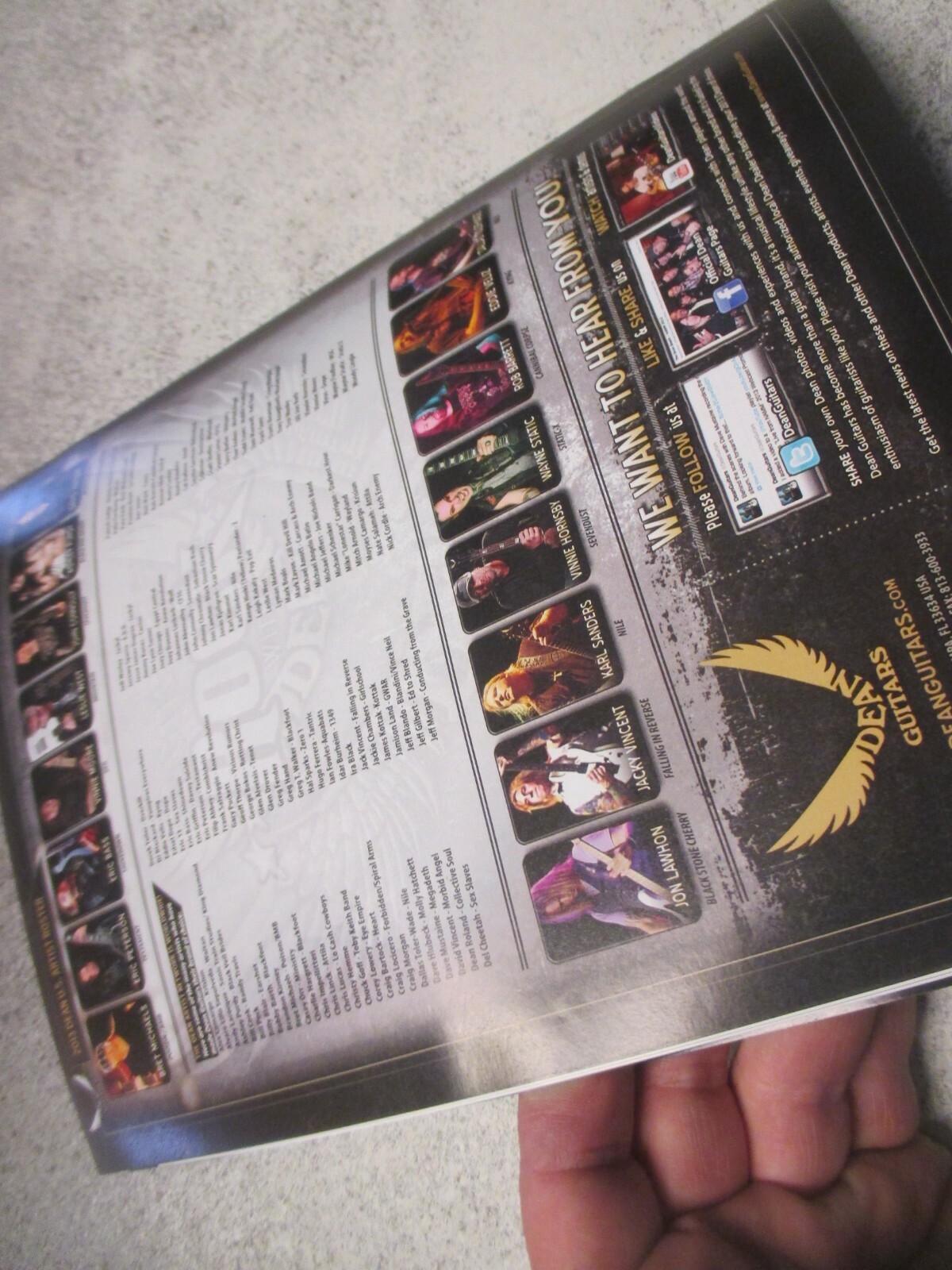 Dean Guitars ~ 2013 Product Catalog – 36 pages NOS electric guitars