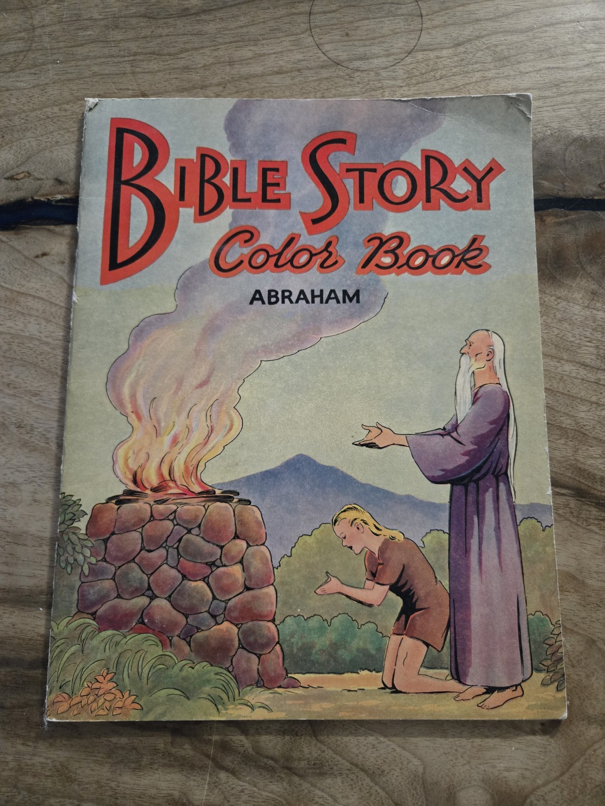 Vintage Bible Story Color Book Abraham 1947 Stamps Diltz Zondervan Coloring