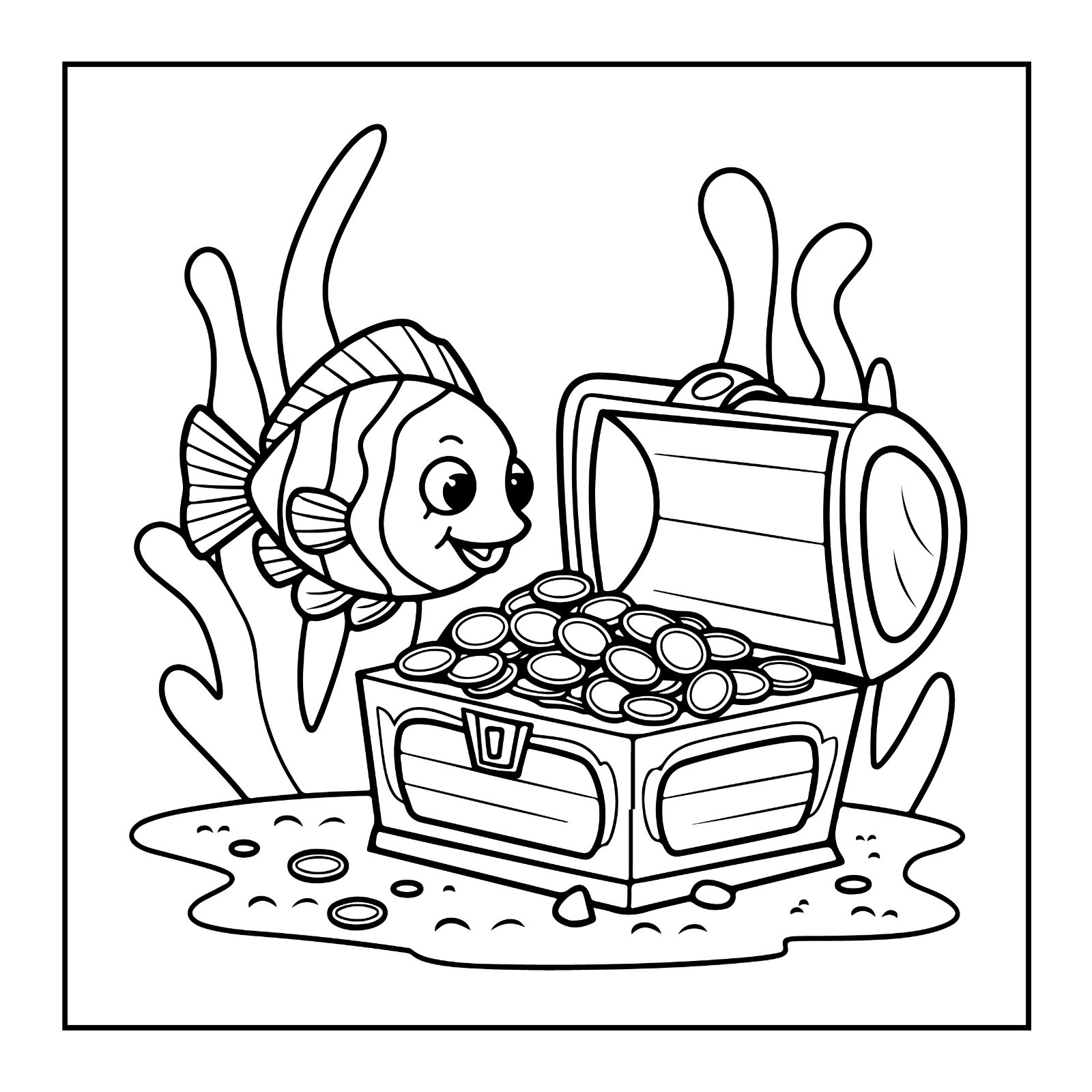 Bold fish Coloring Bookfor Kids & Adults | Cute Designs