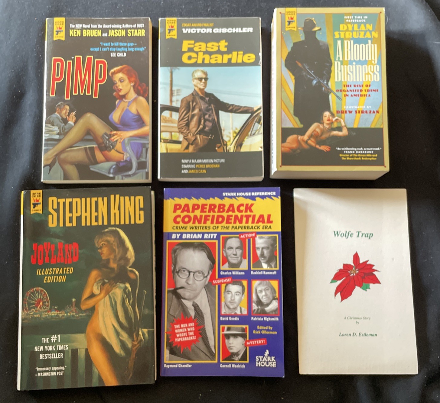 Lot Of 4 Hard Case Crime Novels + 2 Bonus Books Joyland King Bruen & Starr