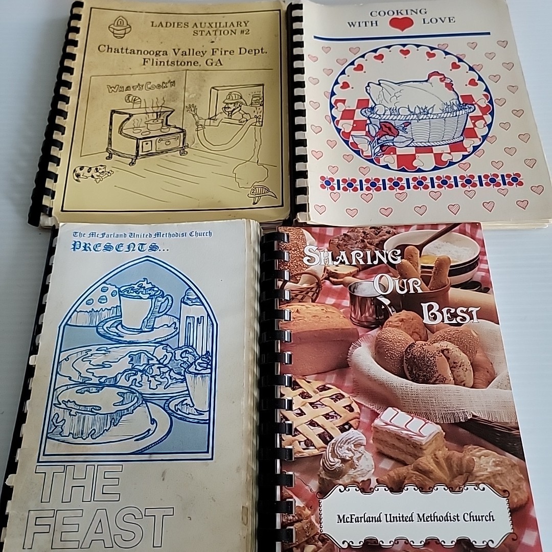 Vtg Georgia Community Cookbook Lot Church & Fire Dept Rossville Rising Fawn
