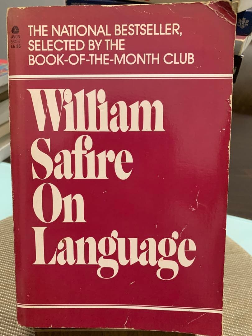 William Safire On Language Book Deep Language Insights Excellent Condition