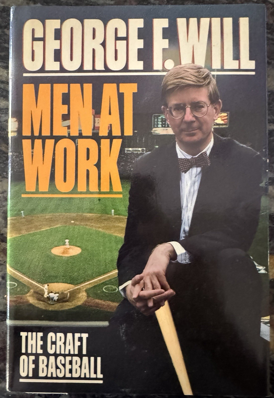 MEN AT WORK: THE CRAFT OF BASEBALL by GEORGE WILL 1990 VINTAGE HC BOOK *SIGNED*