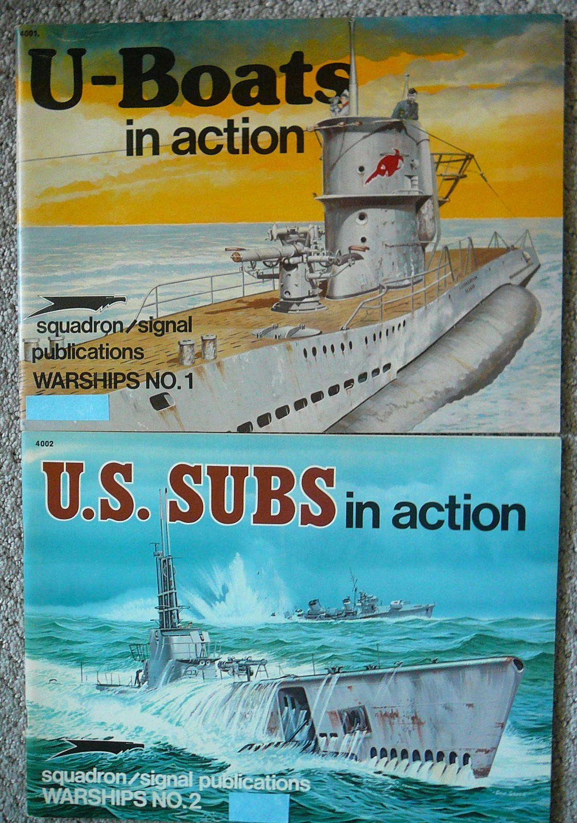 U Boats #1 &US SUBS #2 in Action S/S Pubs @ $8.00 ea. Both $14 LOWEST TOTAL COST