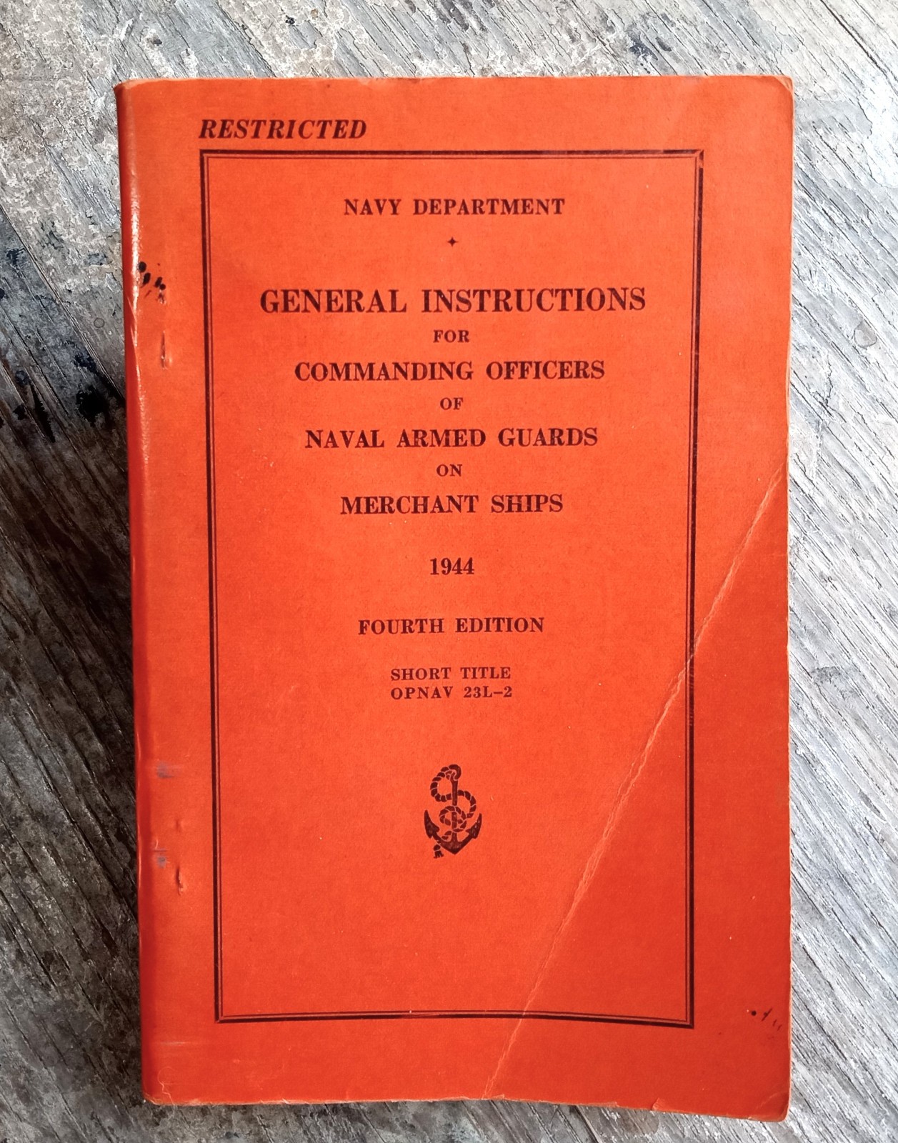 Naval Armed Guards, Merchant Ships ⚓︎1944 PB 4th Ed⚓ Navy Dept USN WWII Military
