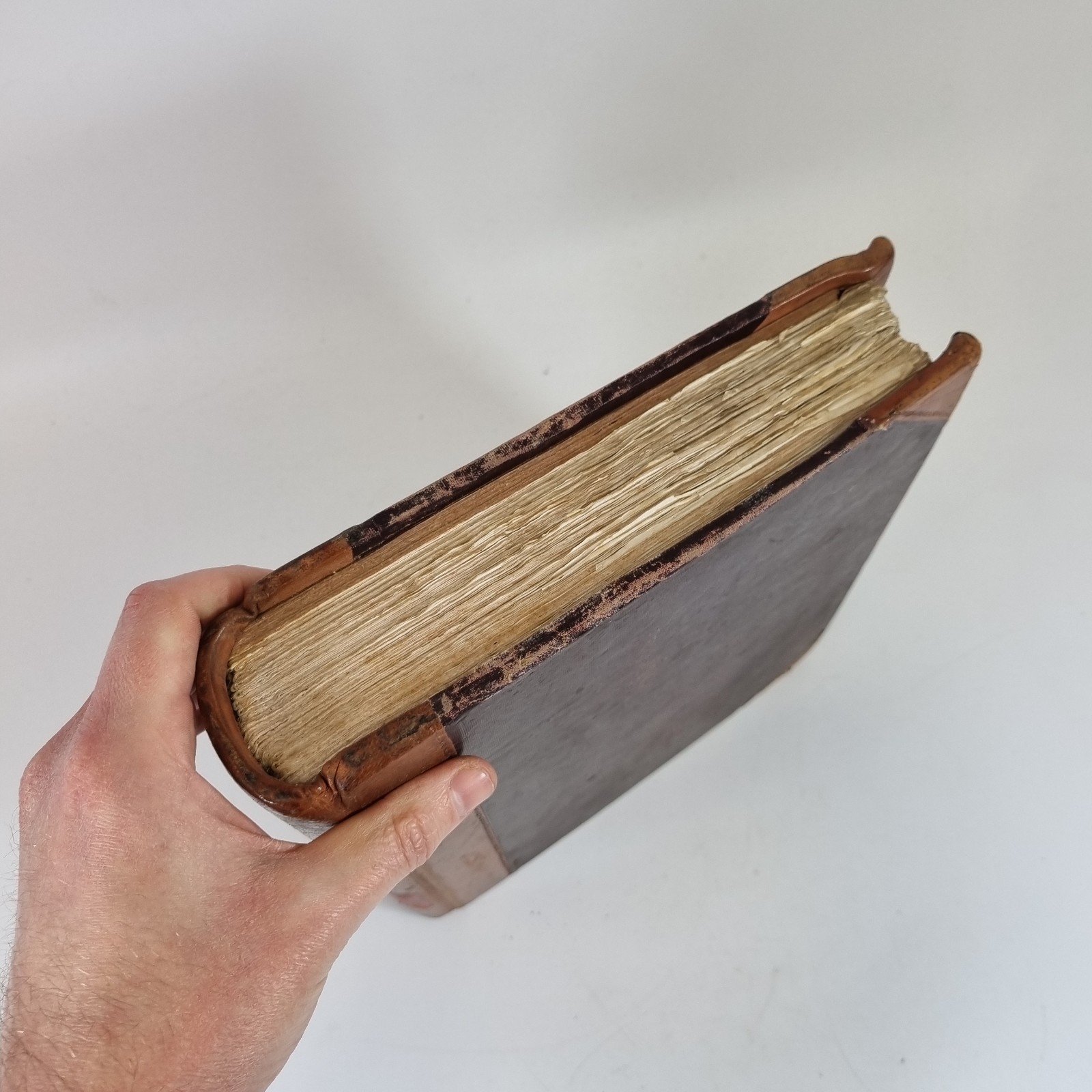 Antique Early 20th Letter Book Account Book Half Calf 29.5cm High Prop