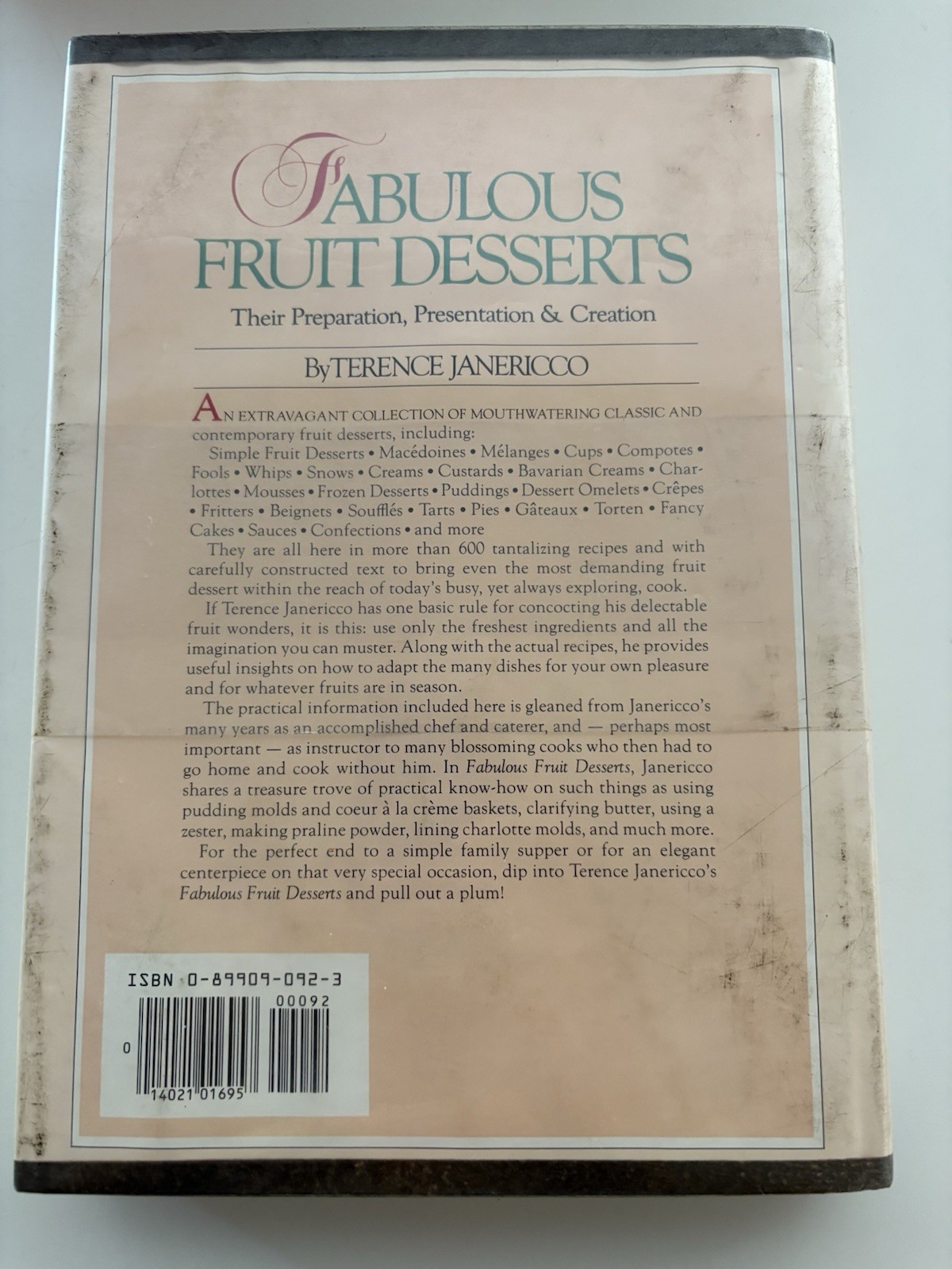 Fabulous Fruit Desserts By Terence America 1986 1st Ed 296 Pages ex library