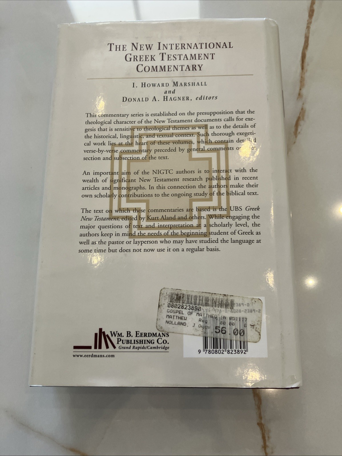 The Gospel Of Matthew John Nolland NIGTC HC Dust Jacket Eerdmans