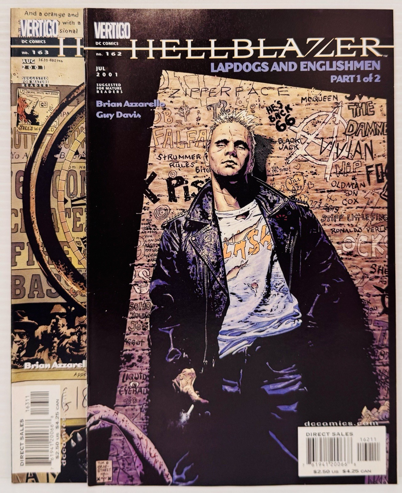 HELLBLAZER #s 162 163 Azzarello [1988 2 Comics DC/Vertigo] NM Constantine