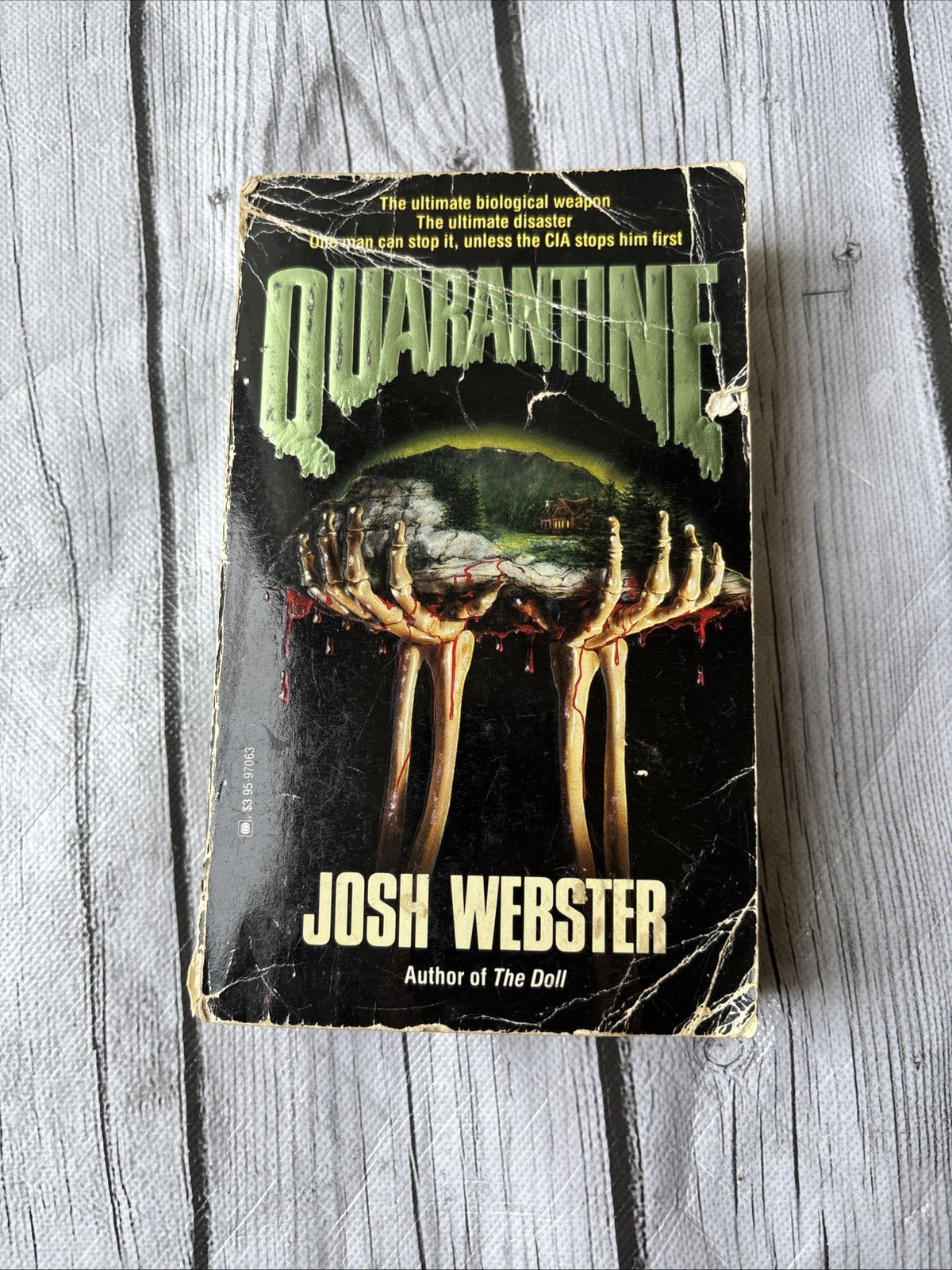 Josh Webster QUARANTINE Rare Vintage Horror Paperback 1988 Pandemic Thriller
