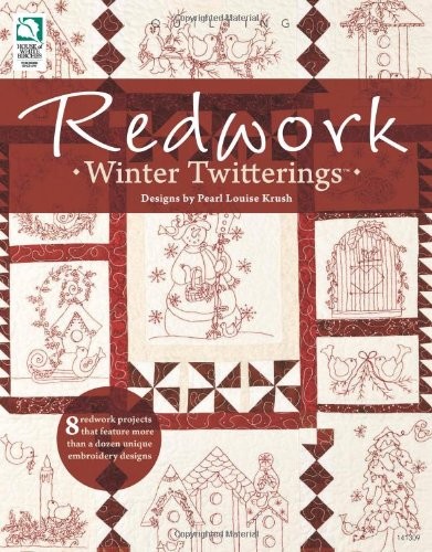 Redwork Winter Twitterings By Pearl Louise Krush
