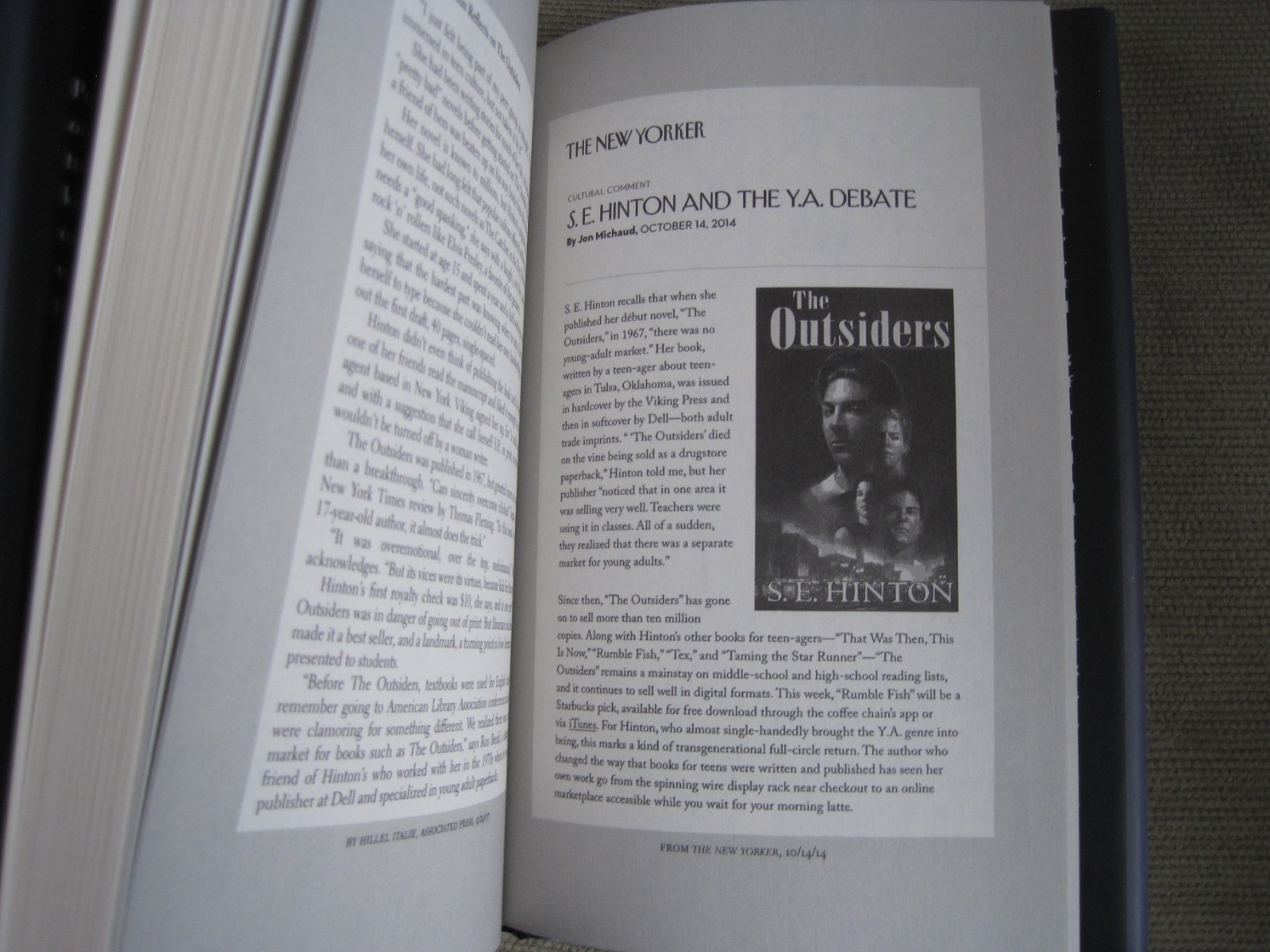 S.E. HINTON SIGNED – THE OUTSIDERS – LIMITED HARDCOVER EDITION First Printing