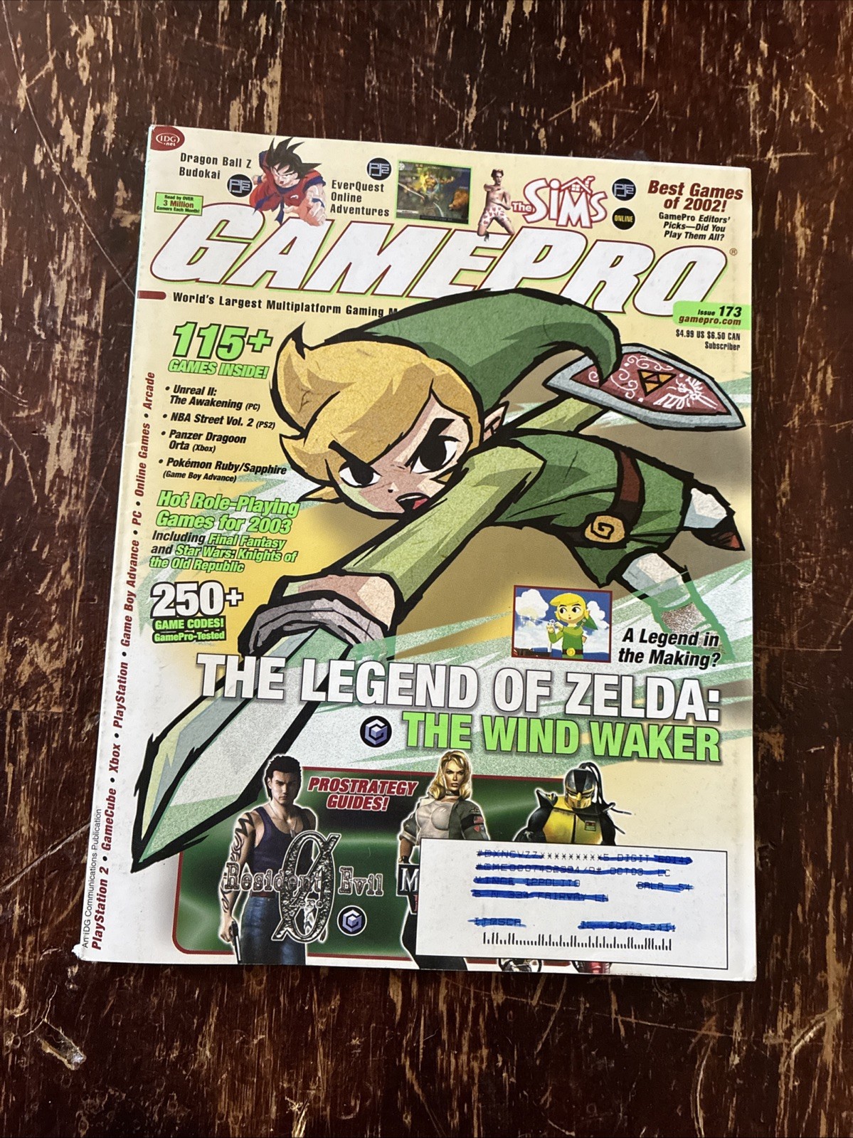 2003 GamePro Magazine February #173 The Legend Of Zelda The Wind Walker On Cover