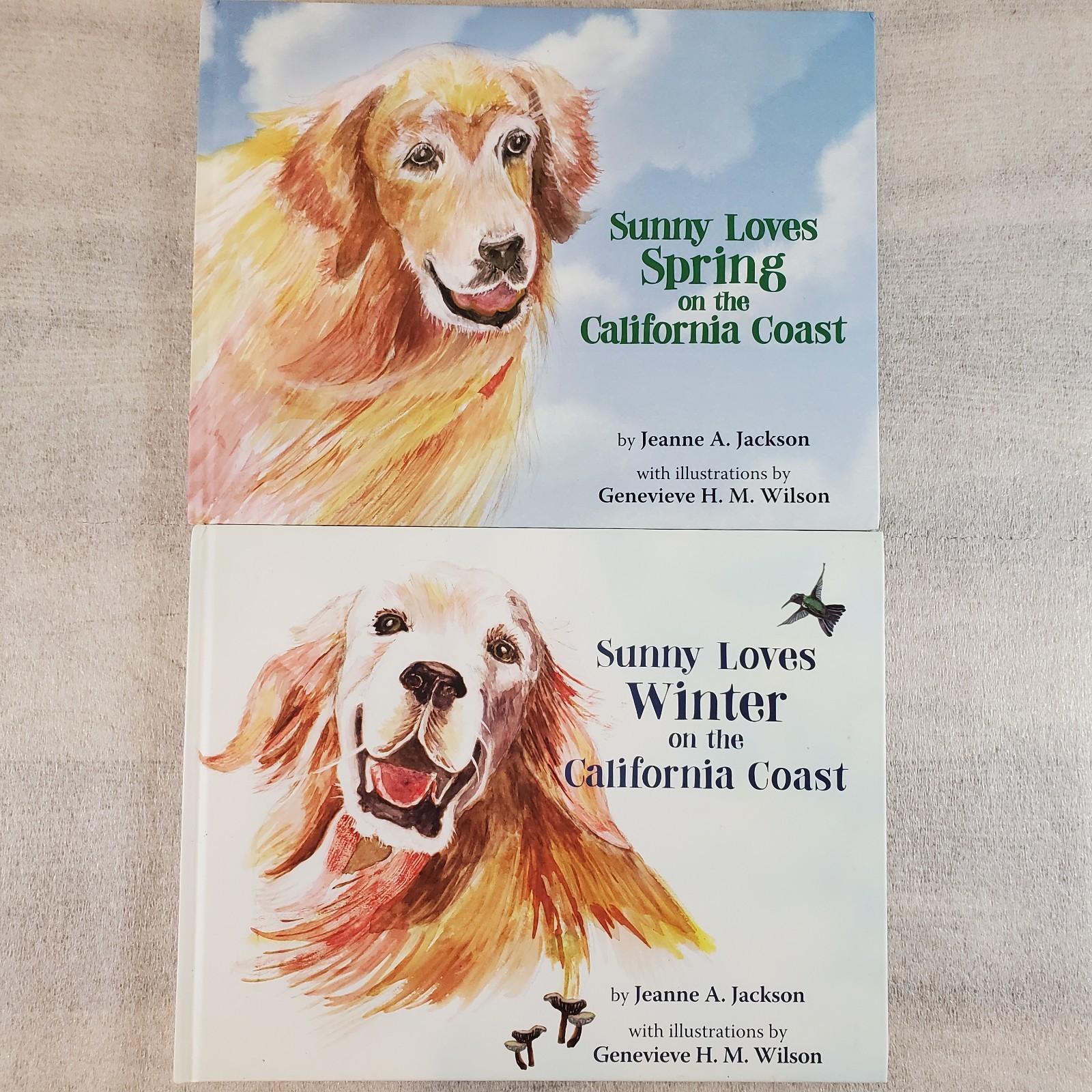 Sunny Loves Spring and Winter on the California Coast by Jeanne Jackson Signed