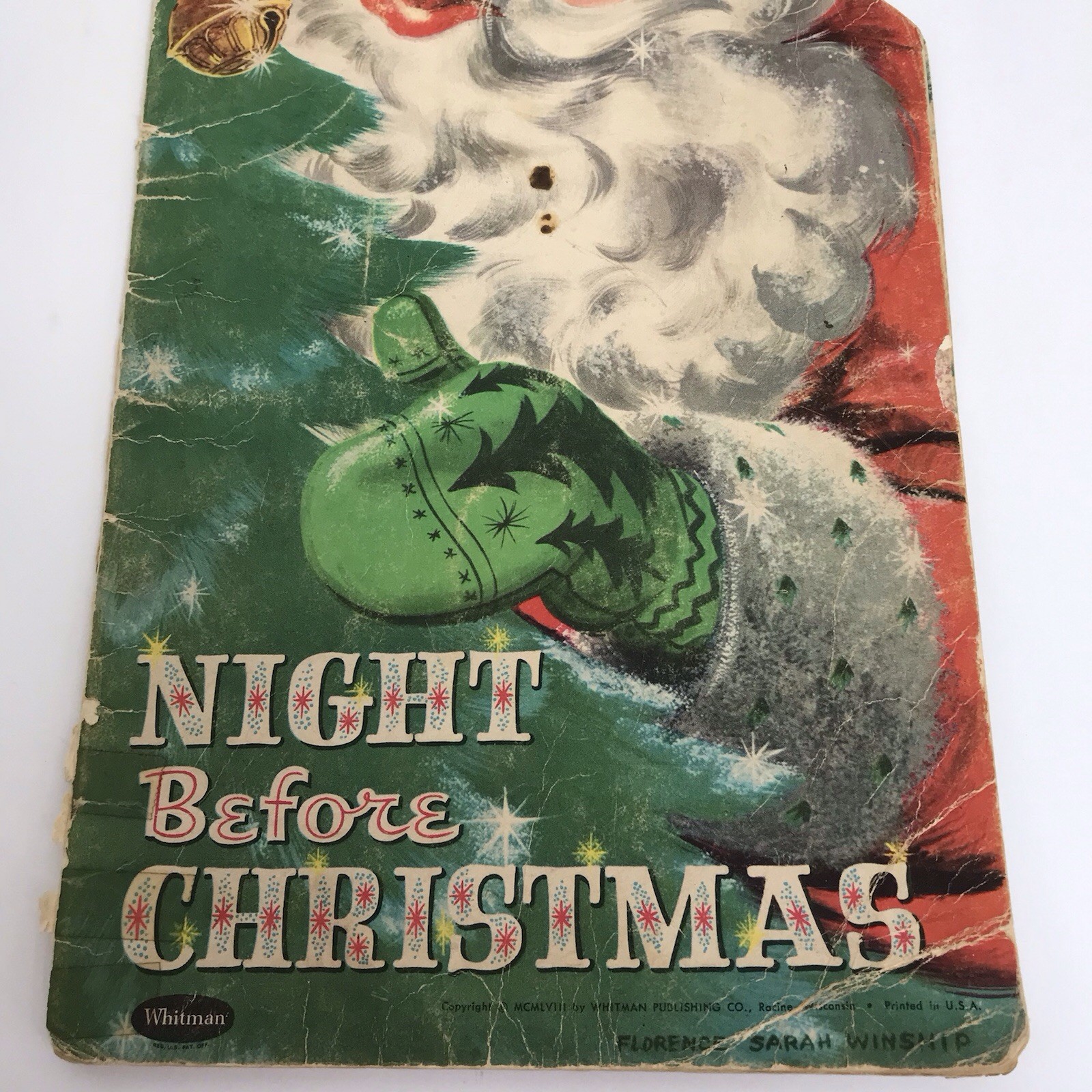 Vintage Whitman 1958 Night Before Christmas Book Florence Sarah Winship