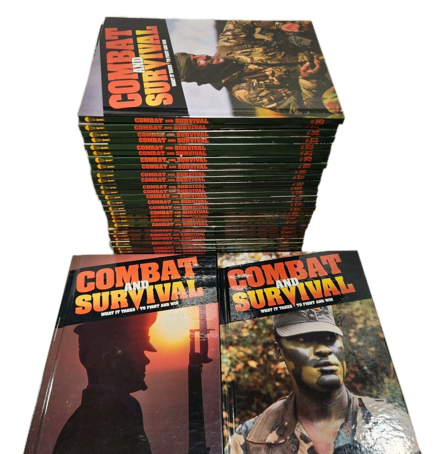 Combat and Survival Book Set 1 through 28 Volumes vintage 1991 Great Condition