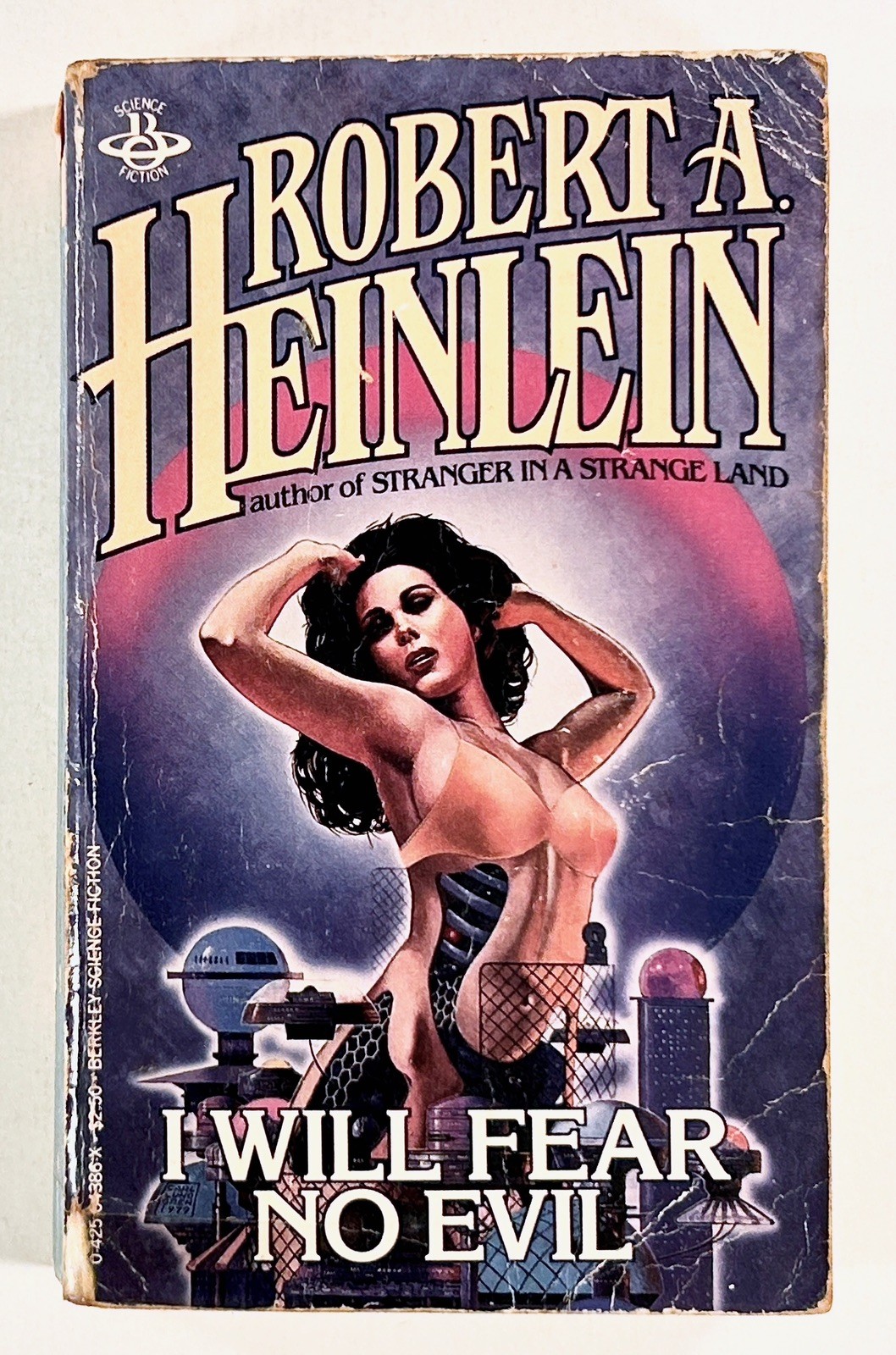 1970s Robert A. Heinlein I WILL FEAR NO EVIL brain transplant SF novel BERKLEY
