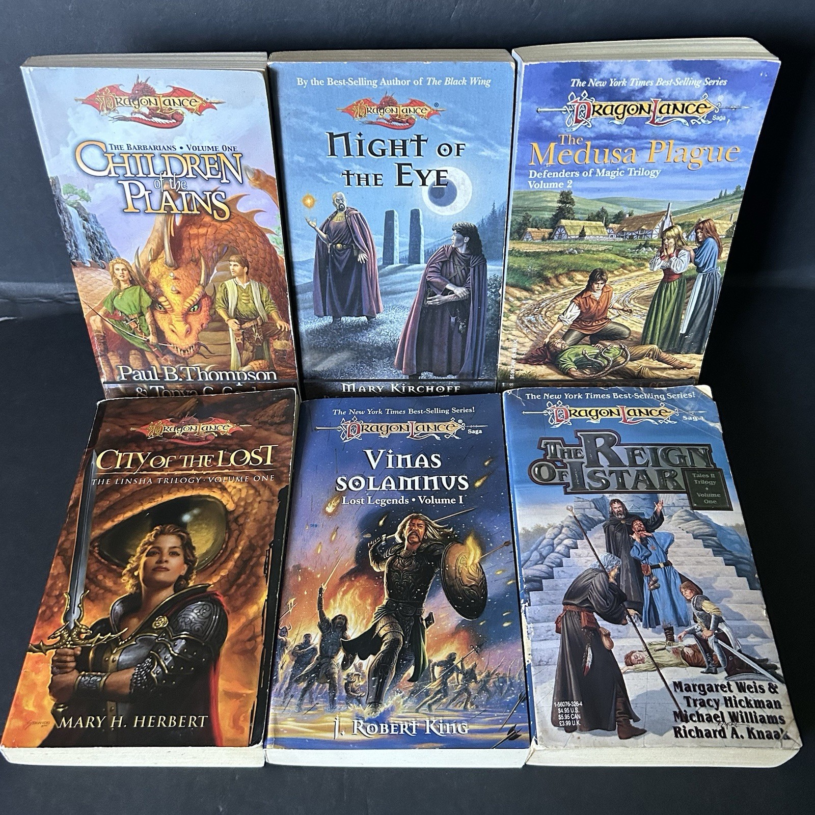 DragonLance Book Lot x 6 Vintage Fantasy D&D Paperbacks Various Titles/Authors