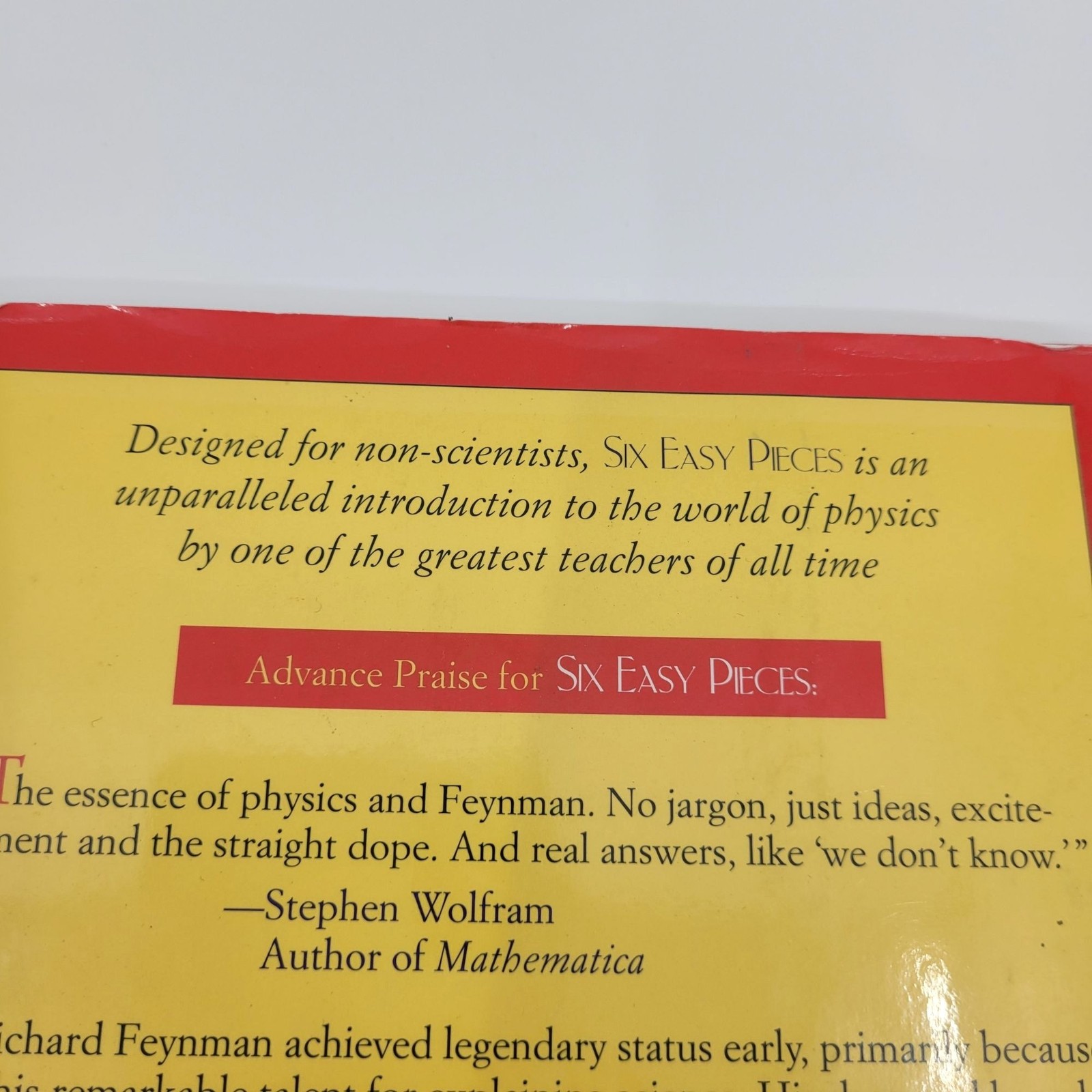 Six Easy Pieces, Essentials of Physics, Richard P Feynman, Hardback, Helix Books