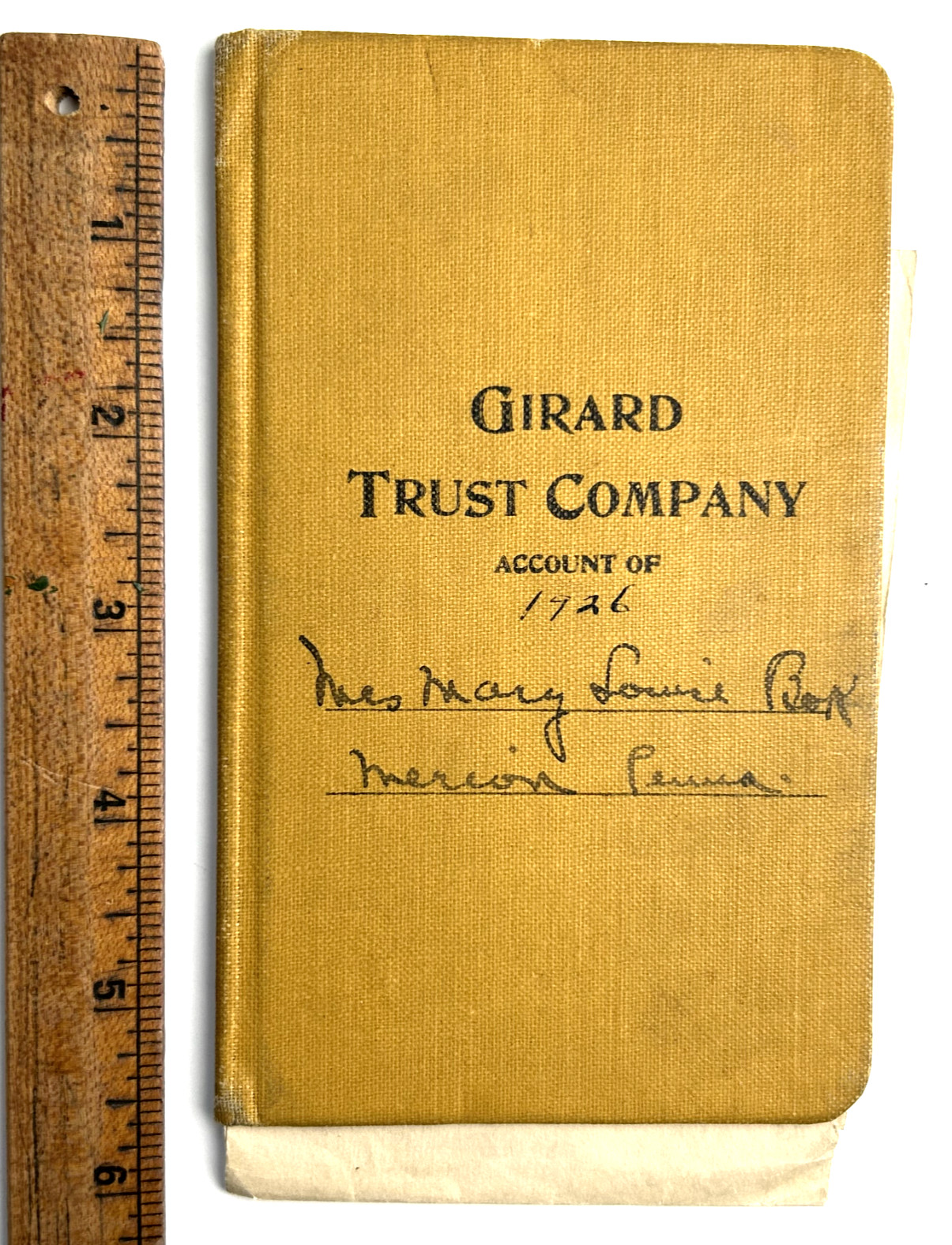 Mary Louise Curtis Bok Signed 1926 Orig Passbook Girard Bank Phila Merion PA
