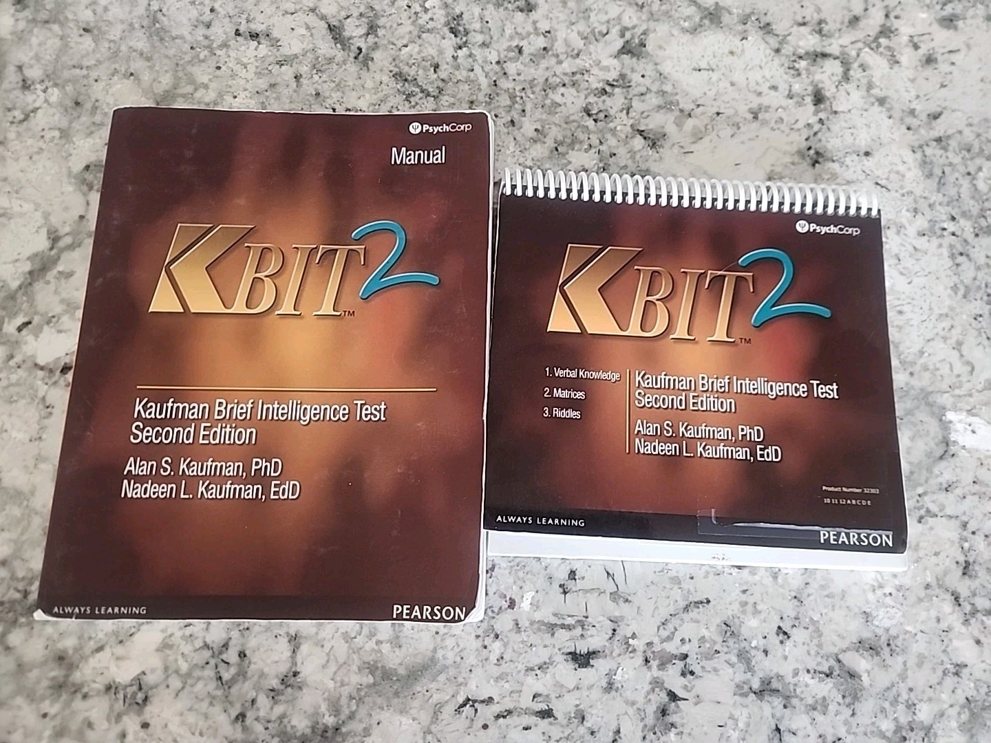 KBIT-2 Kaufman Brief Intelligence Test 2nd Testing Easel & Scoring Manual