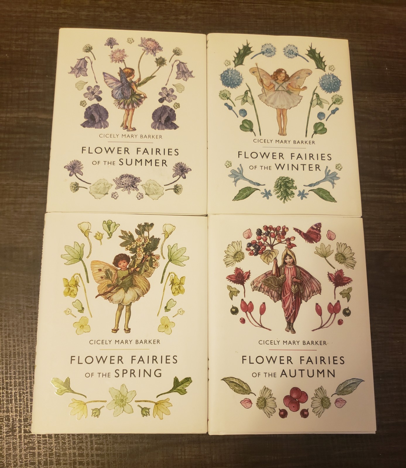 Cicely Mary Barker Flower Fairies 4-Book Lot Seasons Spring Summer Autumn Winter