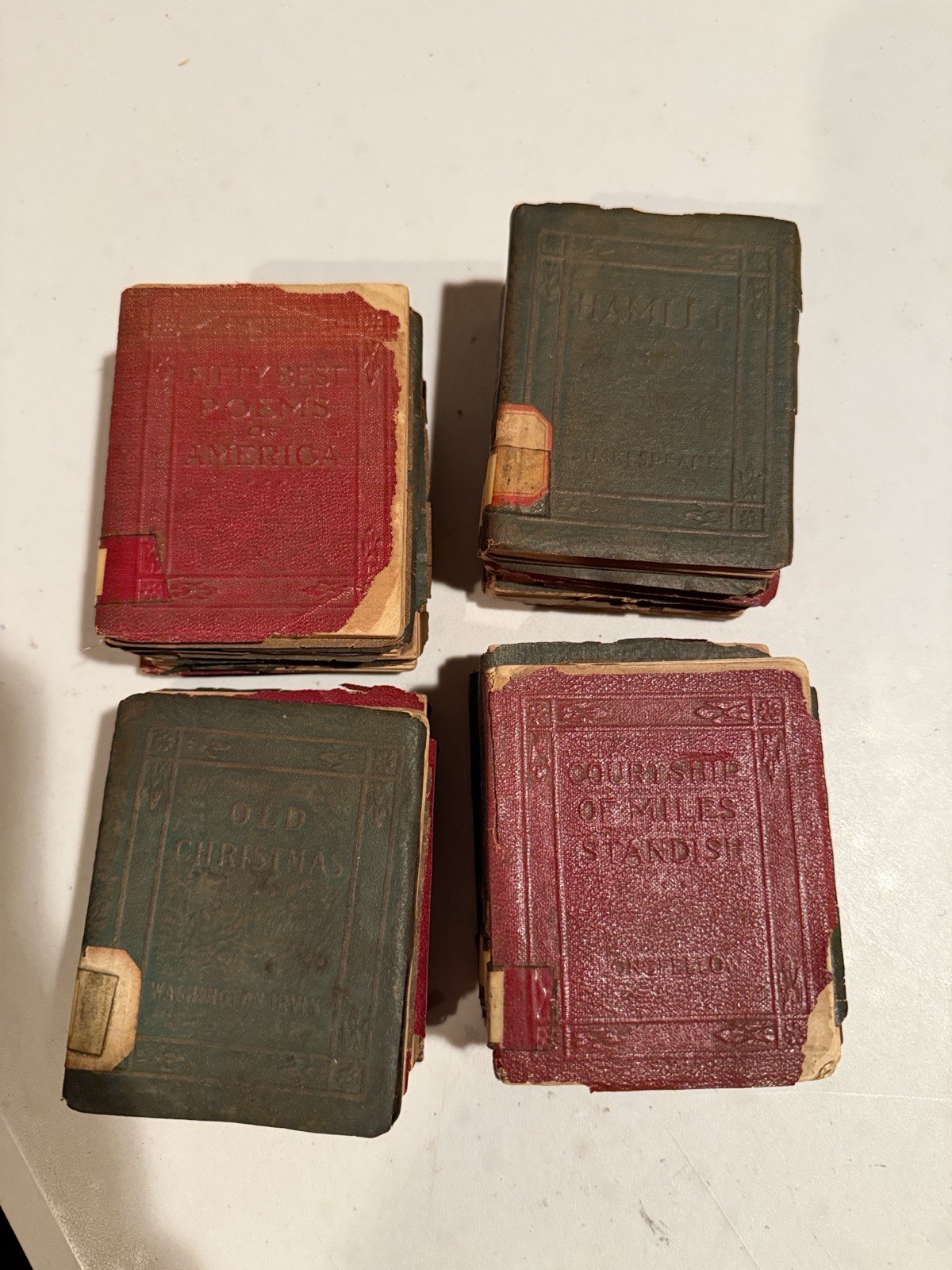 22 Vintage Antique 1920-24 England Little Leather Library Books