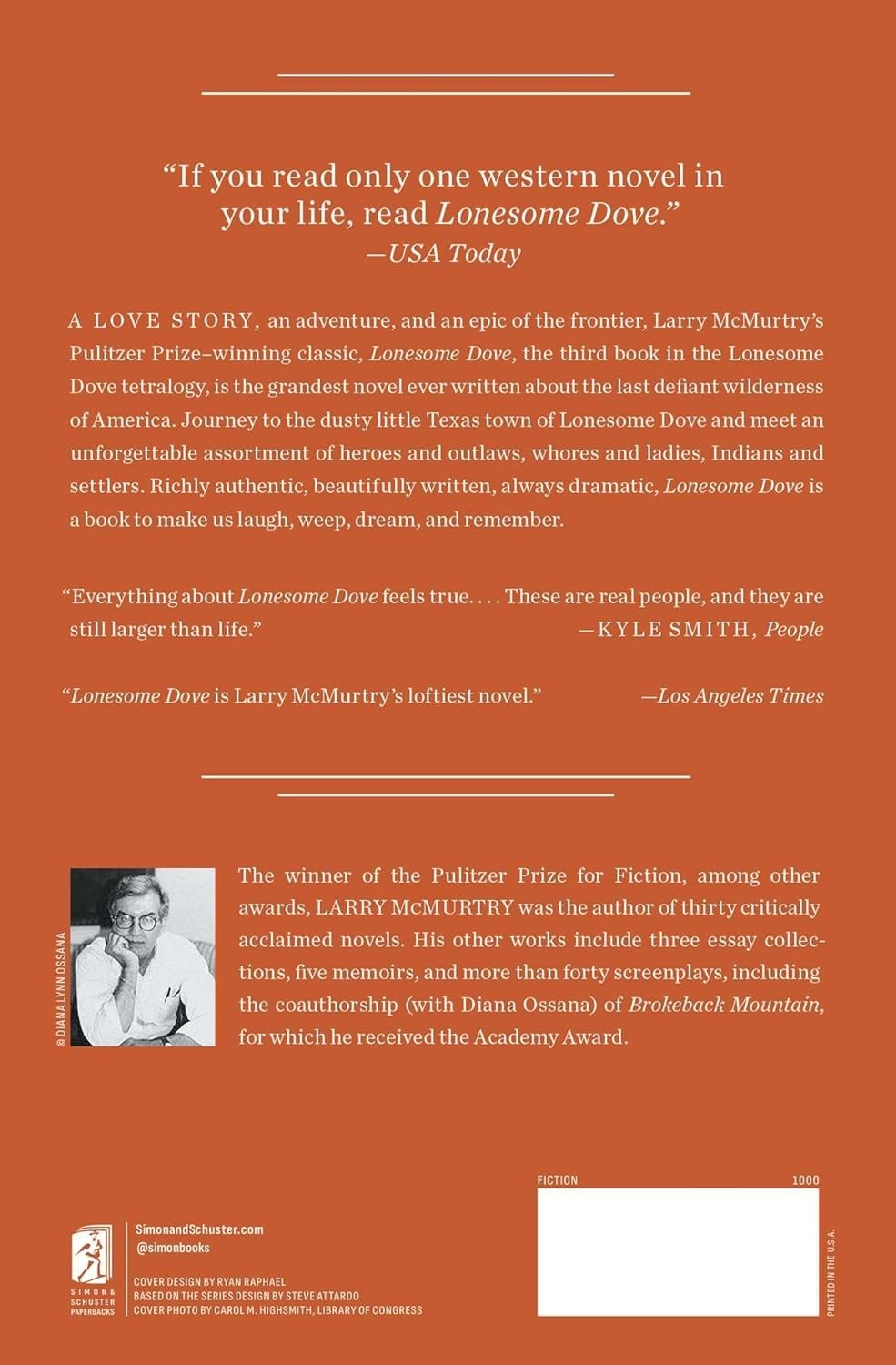 Lonesome Dove: a Novel by Larry McMurtry