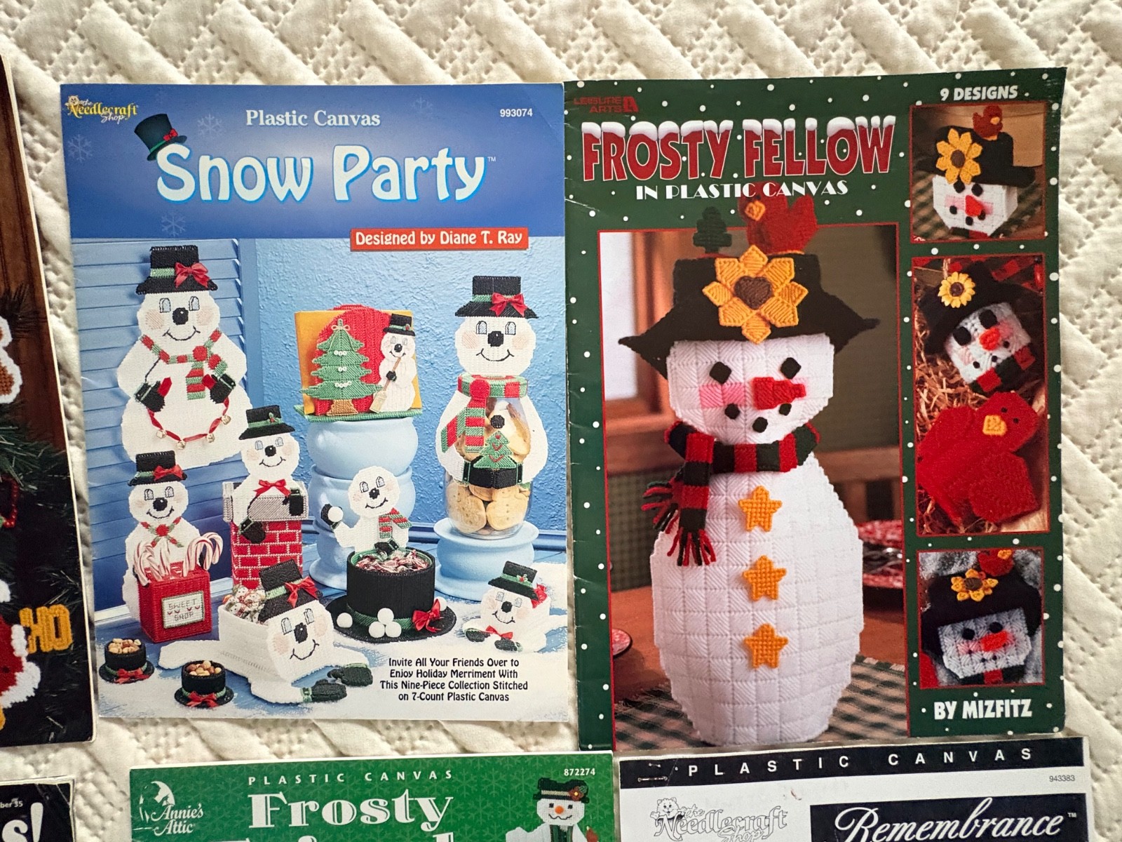 Lot PLASTIC CANVAS Project Books Patterns Christmas Holidays Hard Cover Leaflets