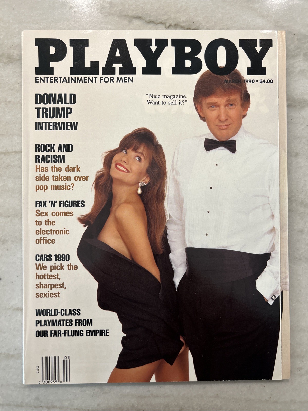 1990 Playboy Magazine Donald Trump Interview Complete W/Ads And Centerfold USA