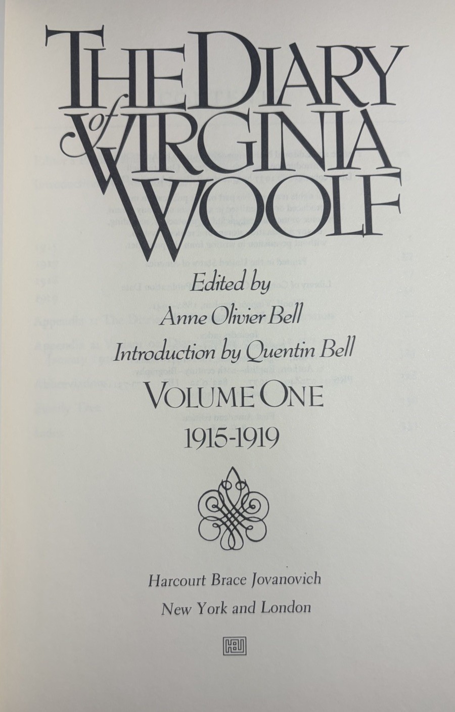 NF Virginia Woolf Diary Complete 5 Volume Set 1st American Editions HCDJ 1977