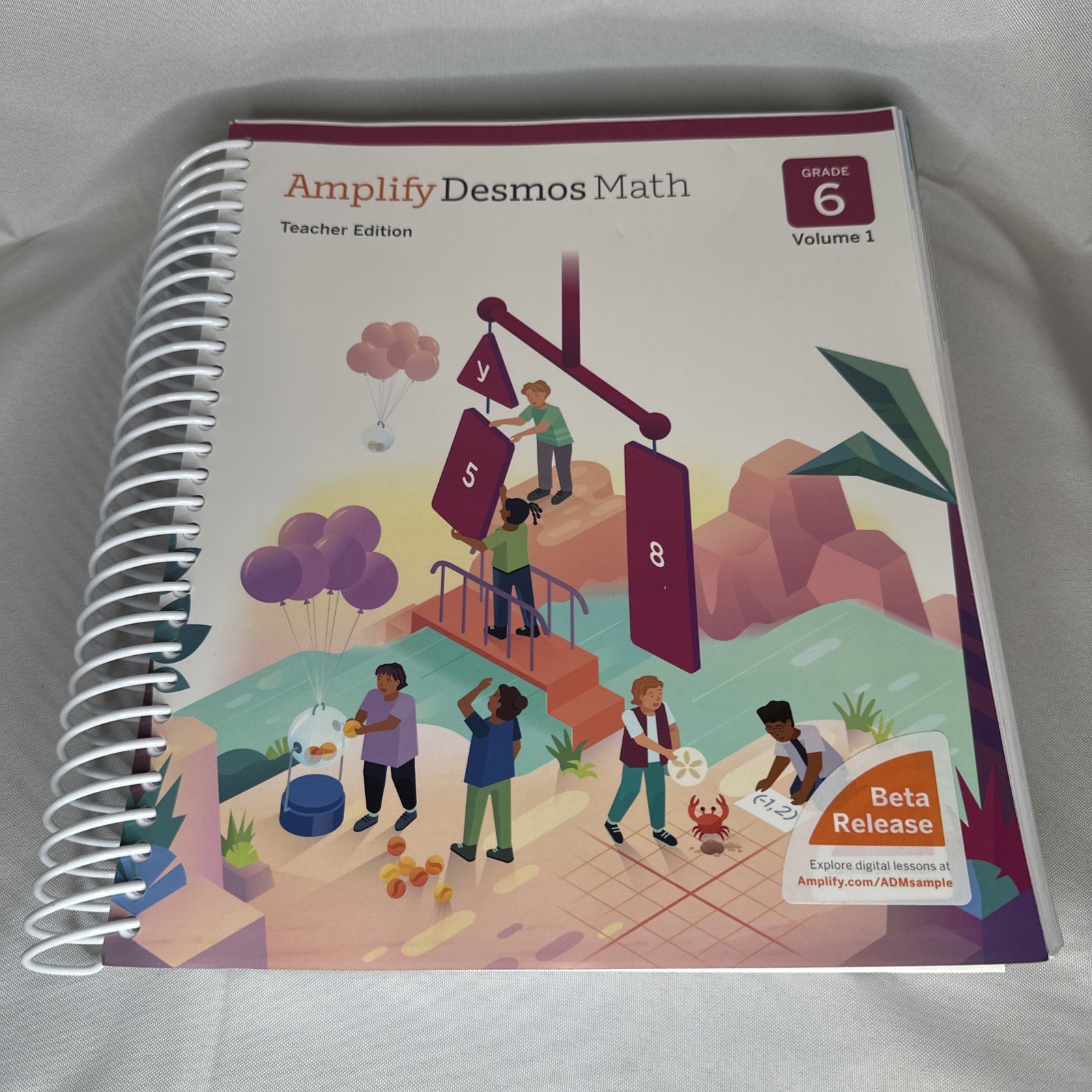 Teacher Edition of the Amplify Desmos Math curriculum for Grade 6 Volume 1
