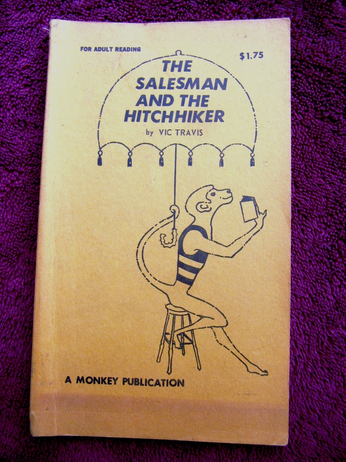1969 GAY PULP Fiction VIC TRAVIS The Salesman and Hitchhiker MONKEY PUBLICATION