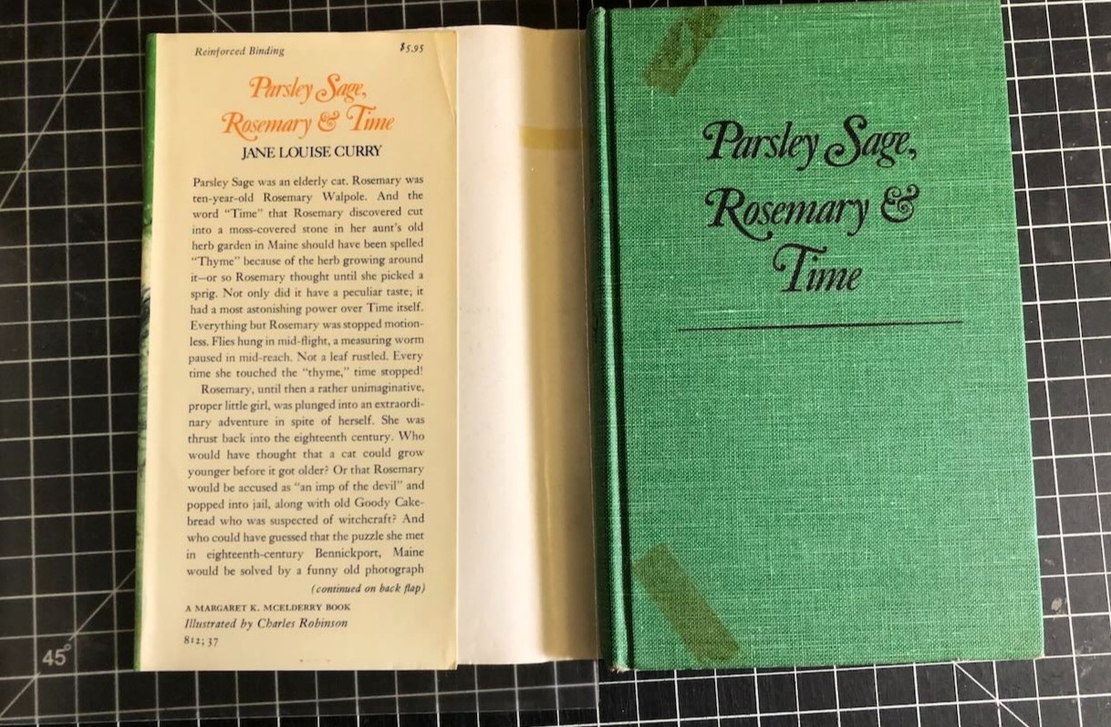 PARSLEY SAGE, ROSEMARY, AND TIME By Jane Louise Curry HC 1st/1st