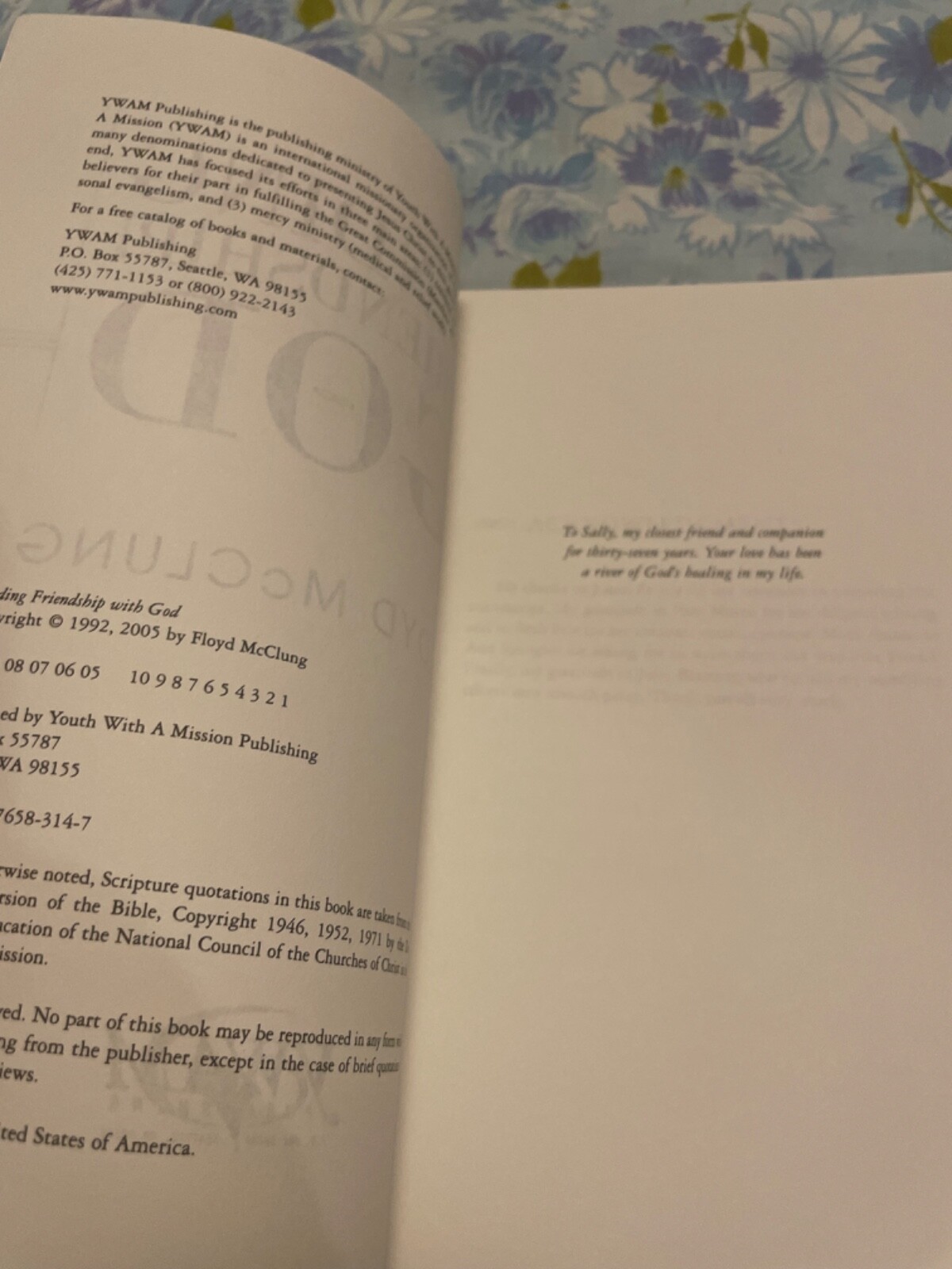 BOOK Finding Friendship with God FLOYD MCCLUNG paperback ywam publishing