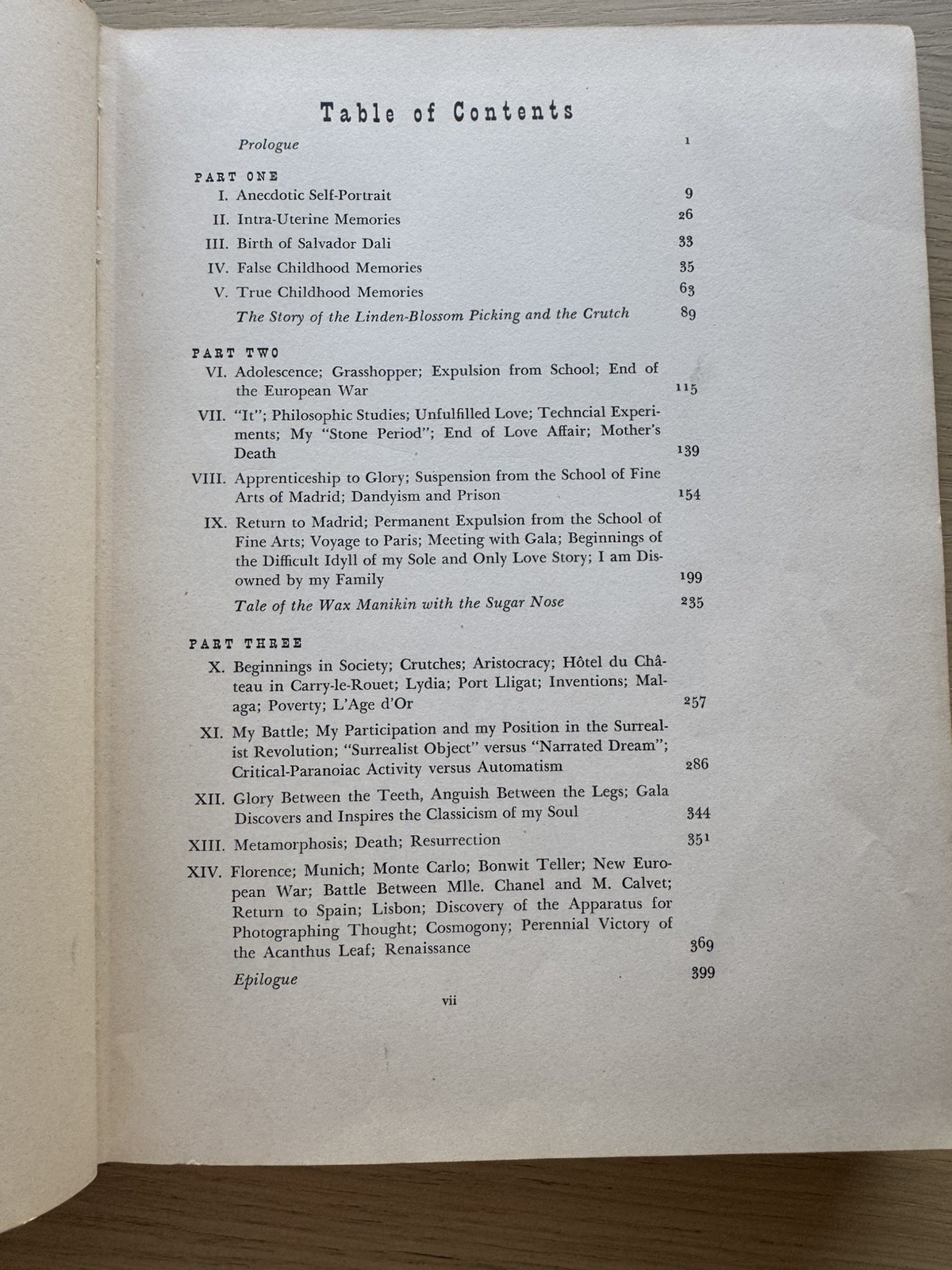 Salvador Dalí: The Secret Life of Salvador Dalí (1942) 1st Ed. – No Dust Jacket