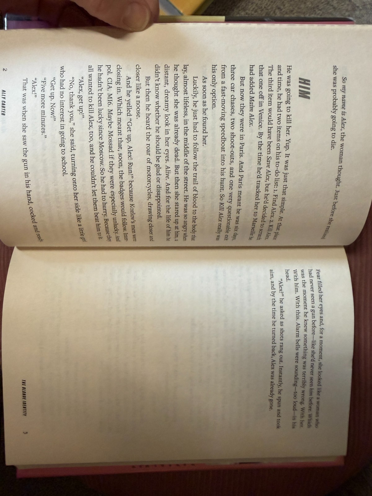 The Blonde Identity – Ally Carter – Hardcover Excellent Ex‑Library – Spy Romance