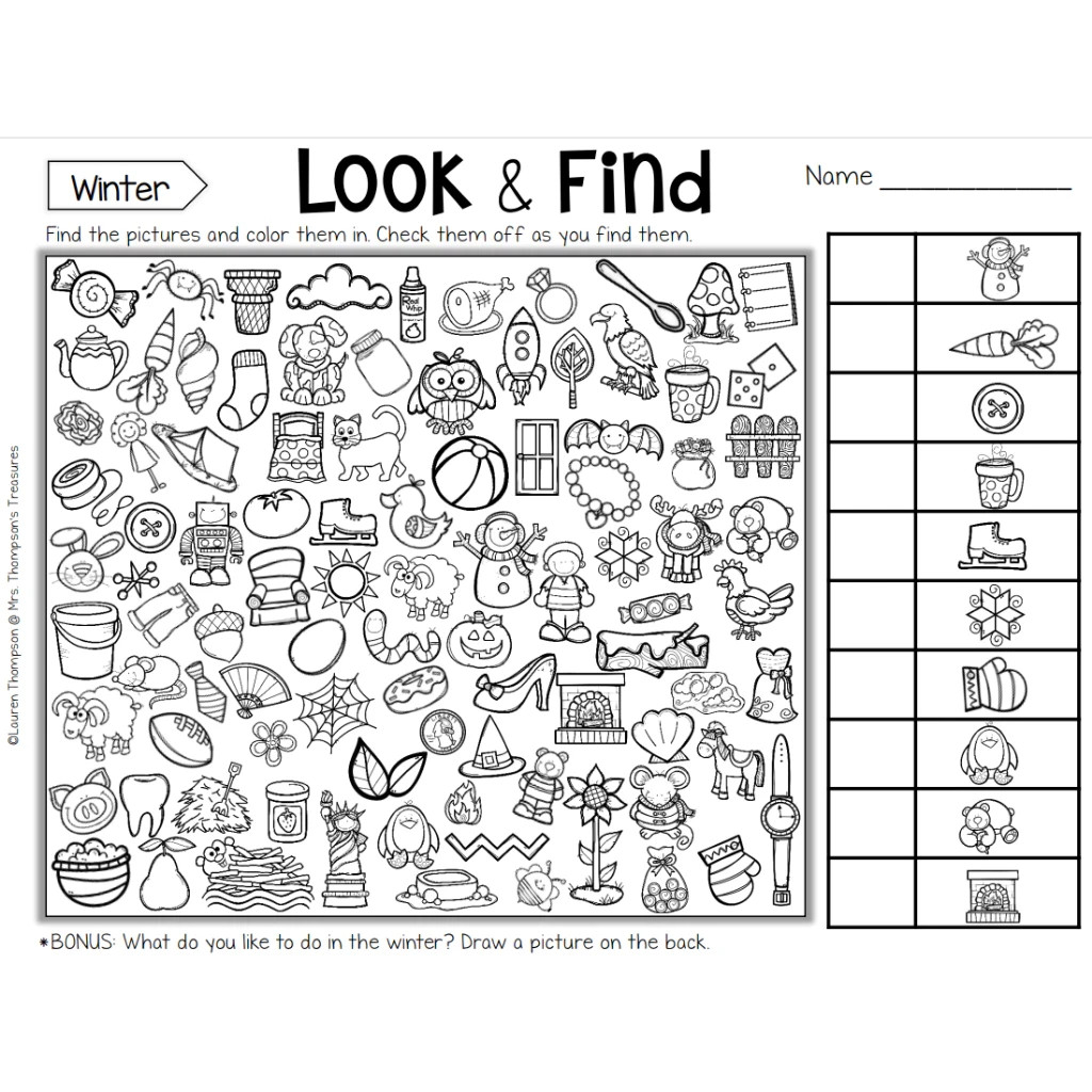 Look & Find Hidden Pictures Game for Kids 101 Pages, With Answer