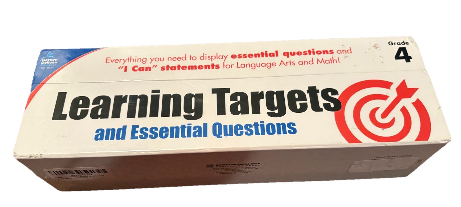 Learning Targets and Essential Questions, Grade 4 by Carson-Dellosa… Brand New