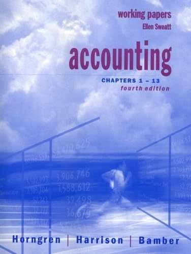 Accounting: Chapters 1-13 : – Paperback, by Horngren Charles T.; – Acceptable