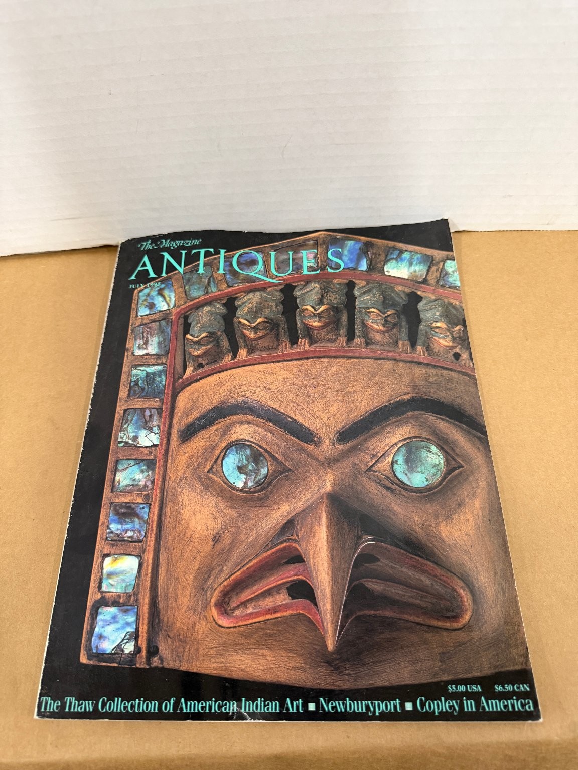 Antiques Magazine July 1995 Thaw Collection American Indian Art Newburyport
