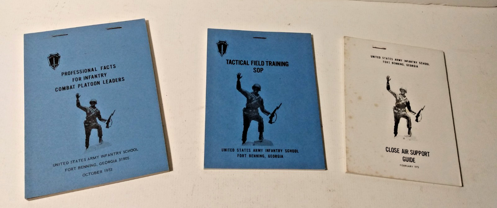 Three 1970s Army Training Manuals, Fort Benning, Georgia