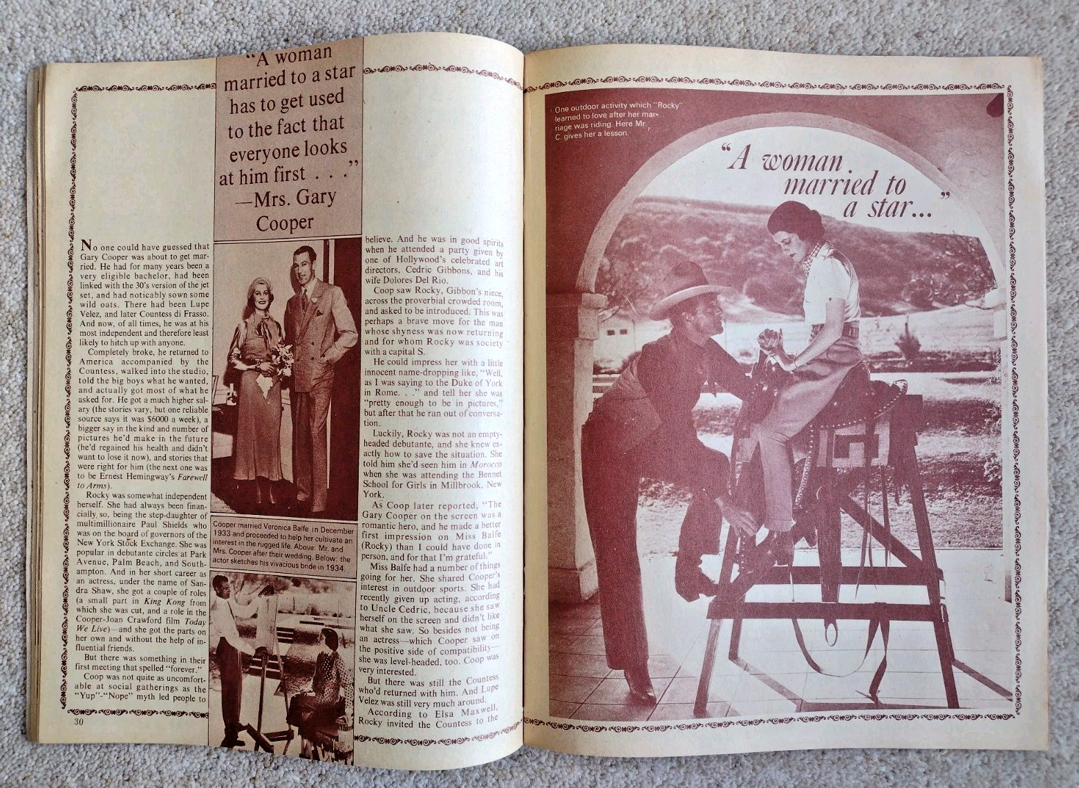 Gary Cooper Series Greats #6 (Barven, US, 1972) career retrospective 68pp