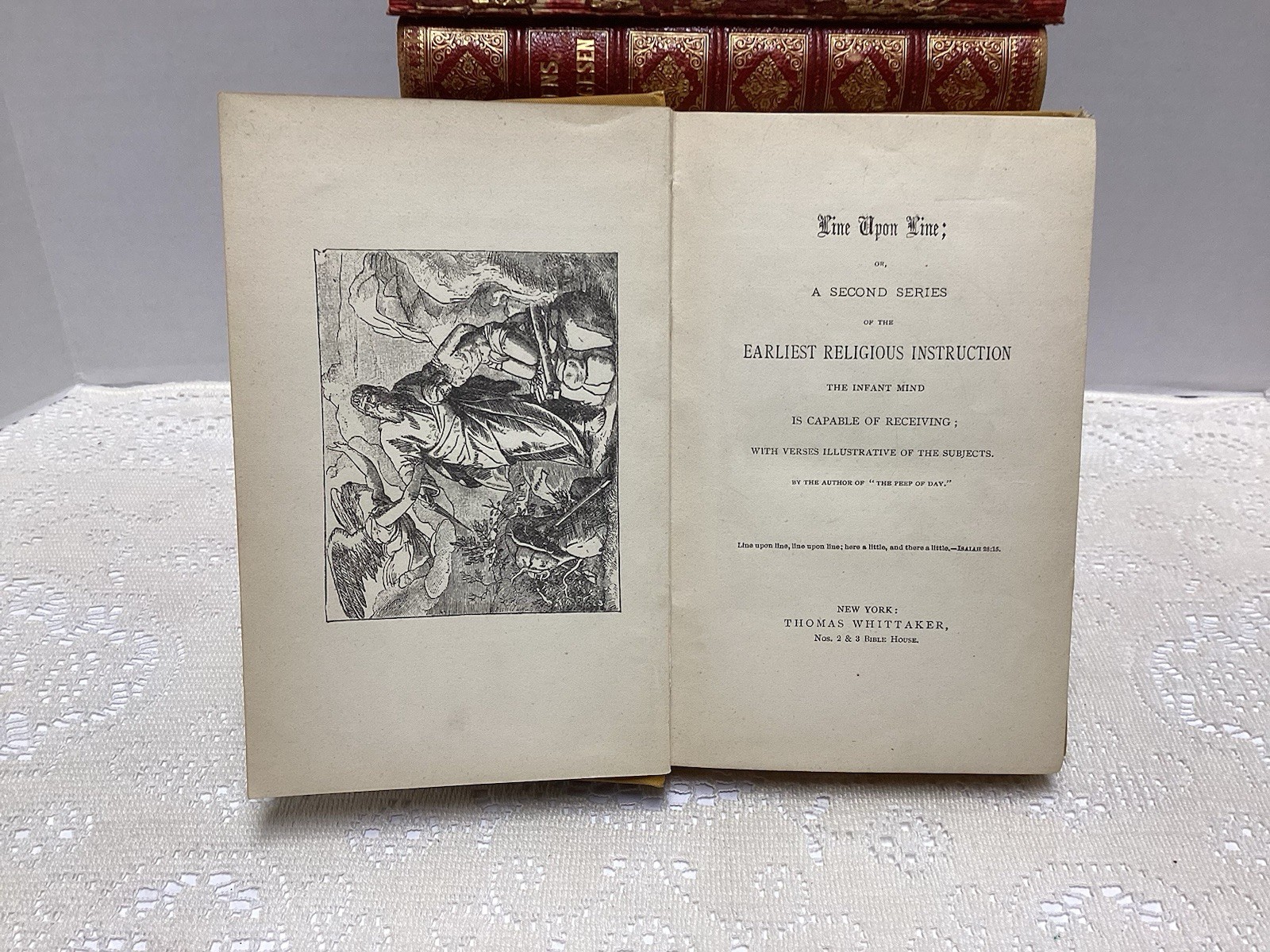 Antique 1800’s Line Upon Line Or Earliest Religious Instruction RARE COVER *Read