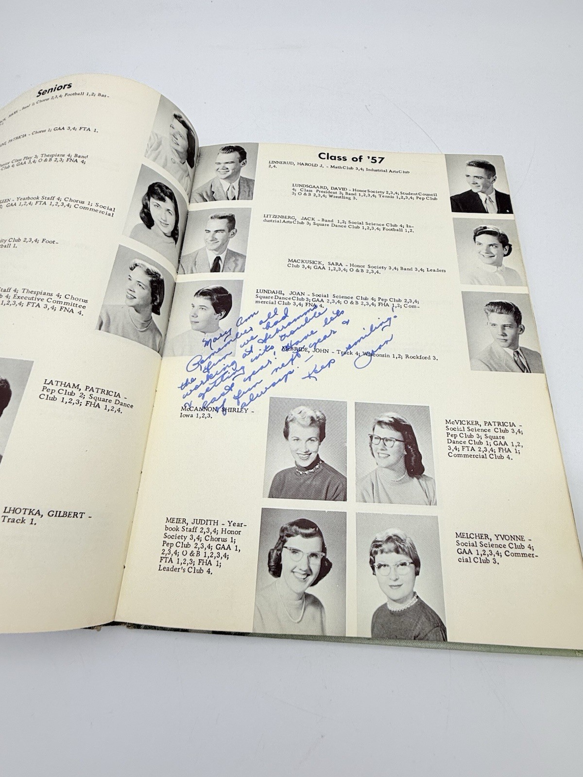 Vtg 1957 Yearbook Tiger Tales Crystal Lake Community High School Illinois