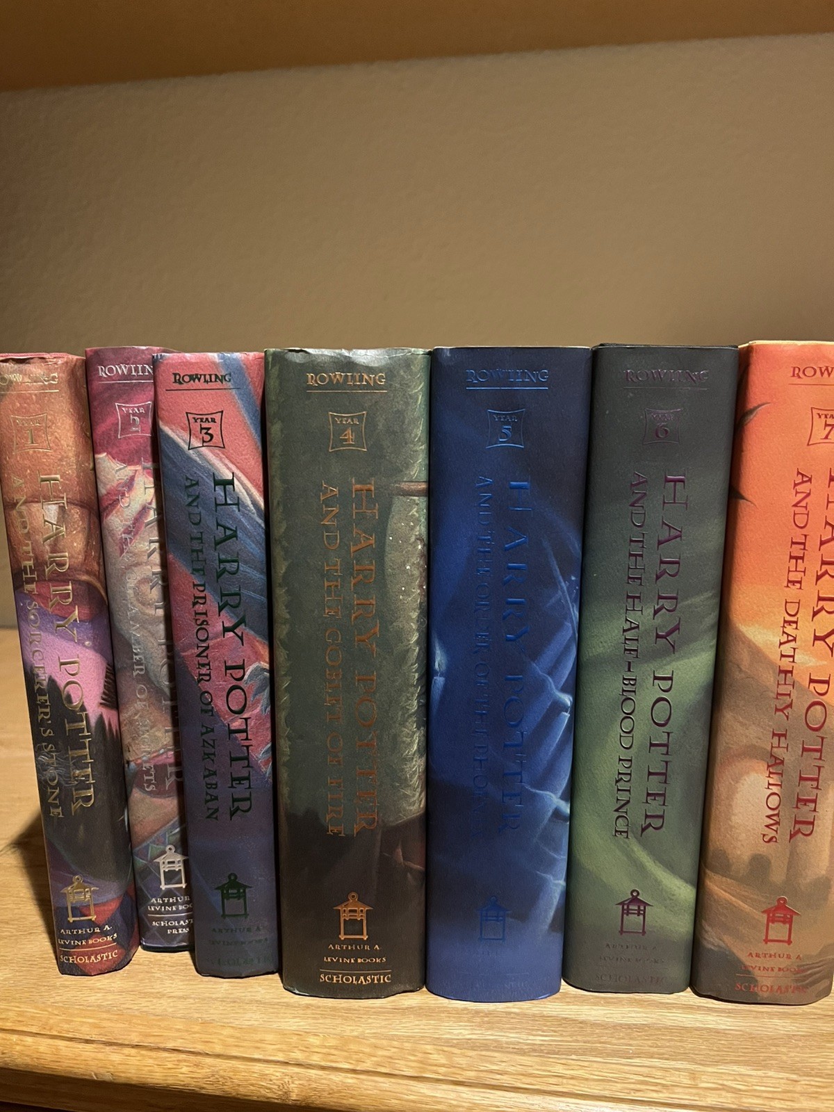 Harry Potter Hardcover Box Set Books 1-7 Complete Matching Set No Trunk Chest