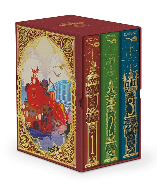 Harry Potter Books 1-3 Boxed Set (Minalima Edition) (Interactive Illus Hardcover