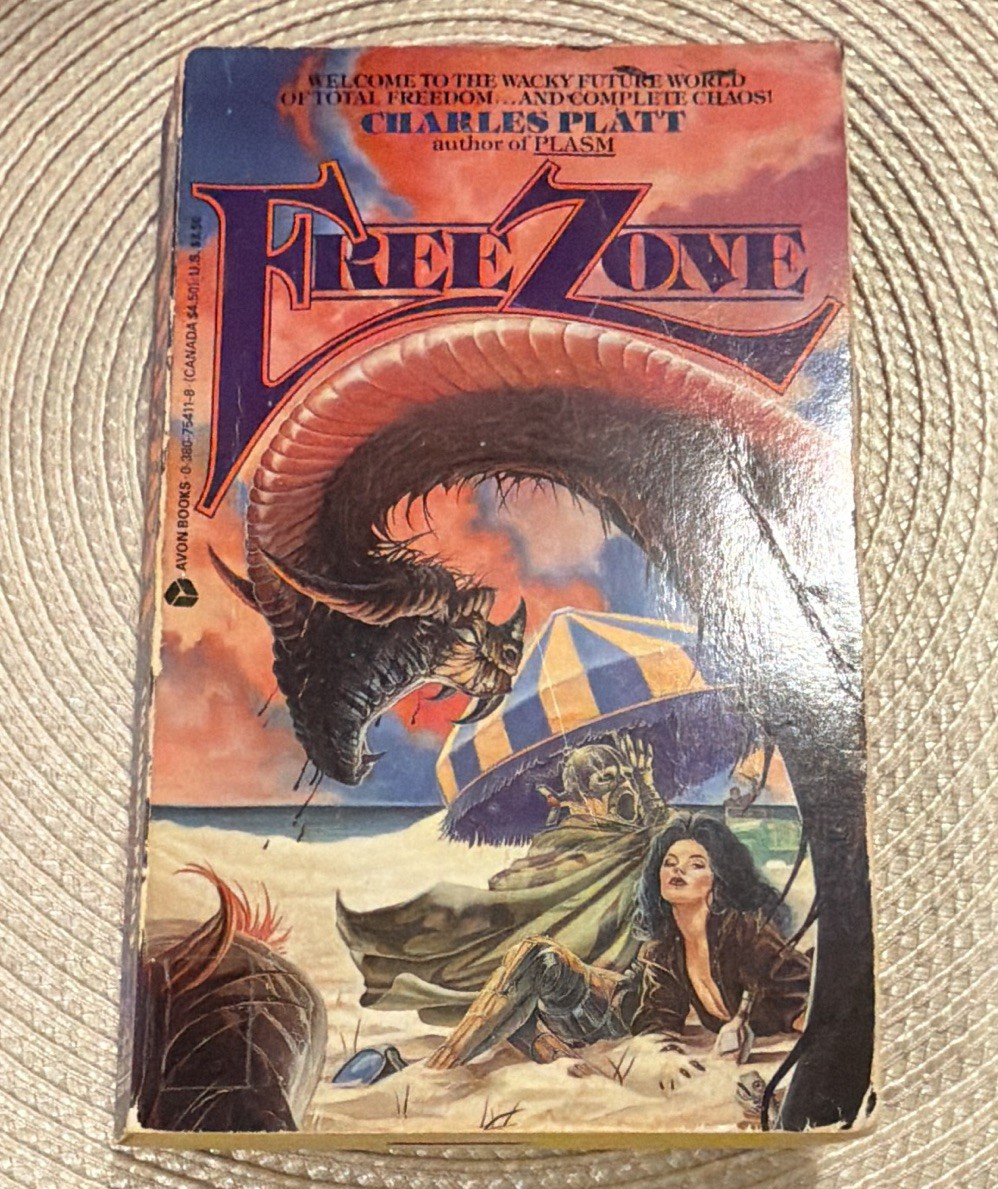 Free Zone by Charles Platt (Thunder and Lightning Fiction) PB Sci-Fi ExLib