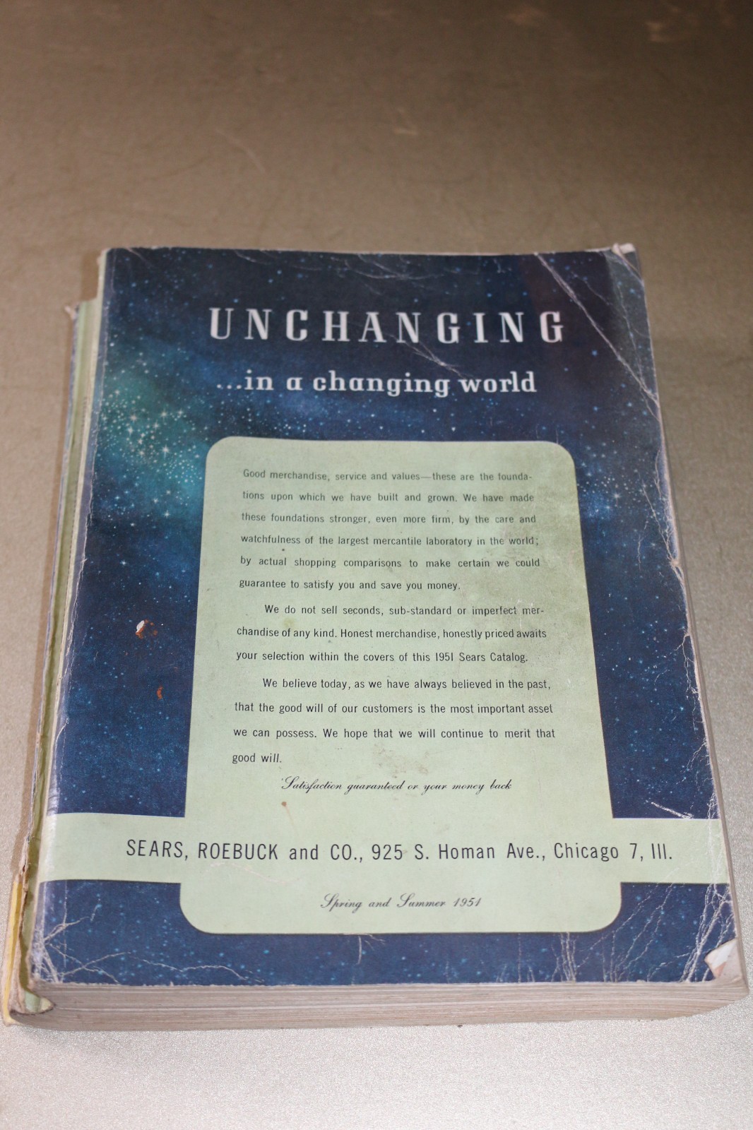 ORIGINAL 1951 Sears & Roebuck Spring & Summer catalog w/1200+ pages guns tools+